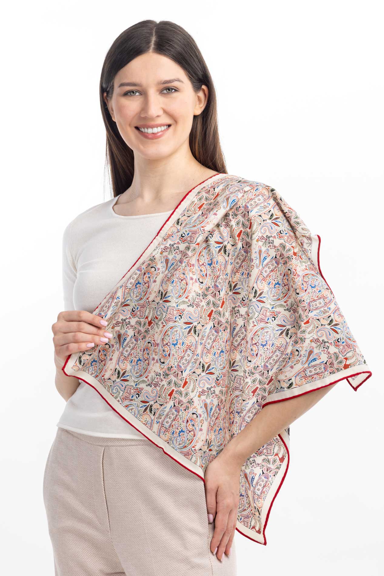 Платок из шерсти и шелка   290898