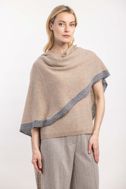 Кашемировая косынка с контрастным краем  фото 289208