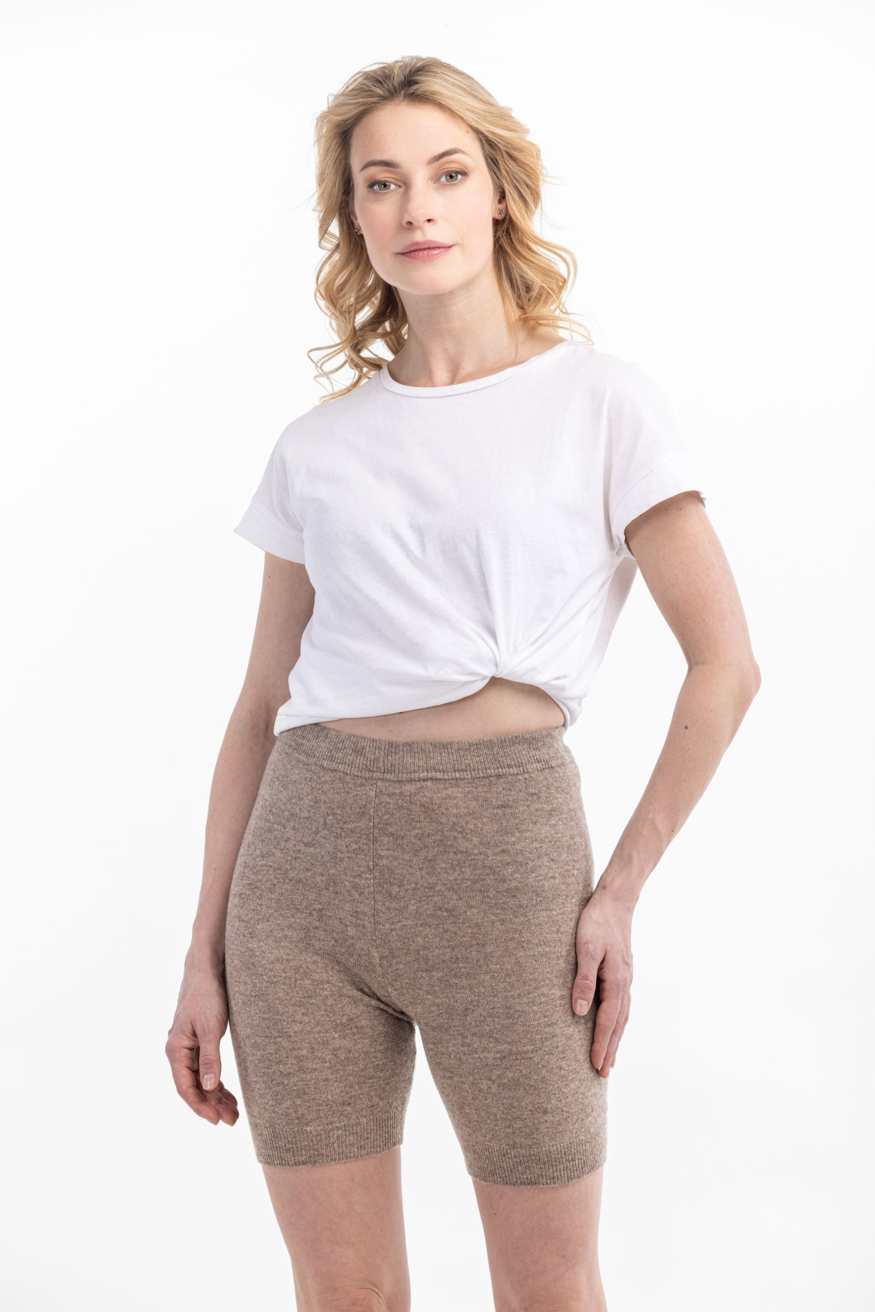 Женские теплые шорты из овечьего пуха   163413