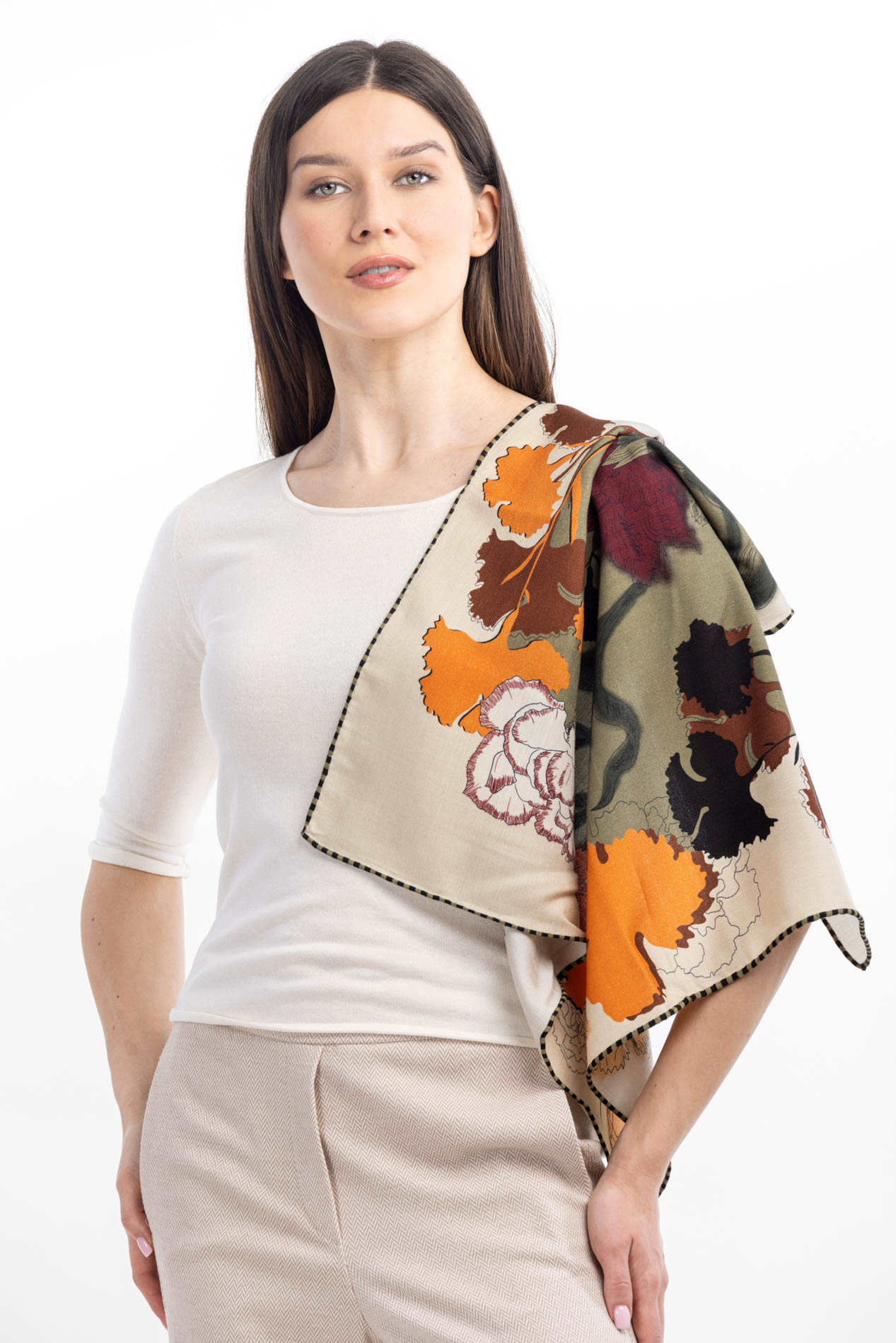 Платок из шерсти и шелка   290899