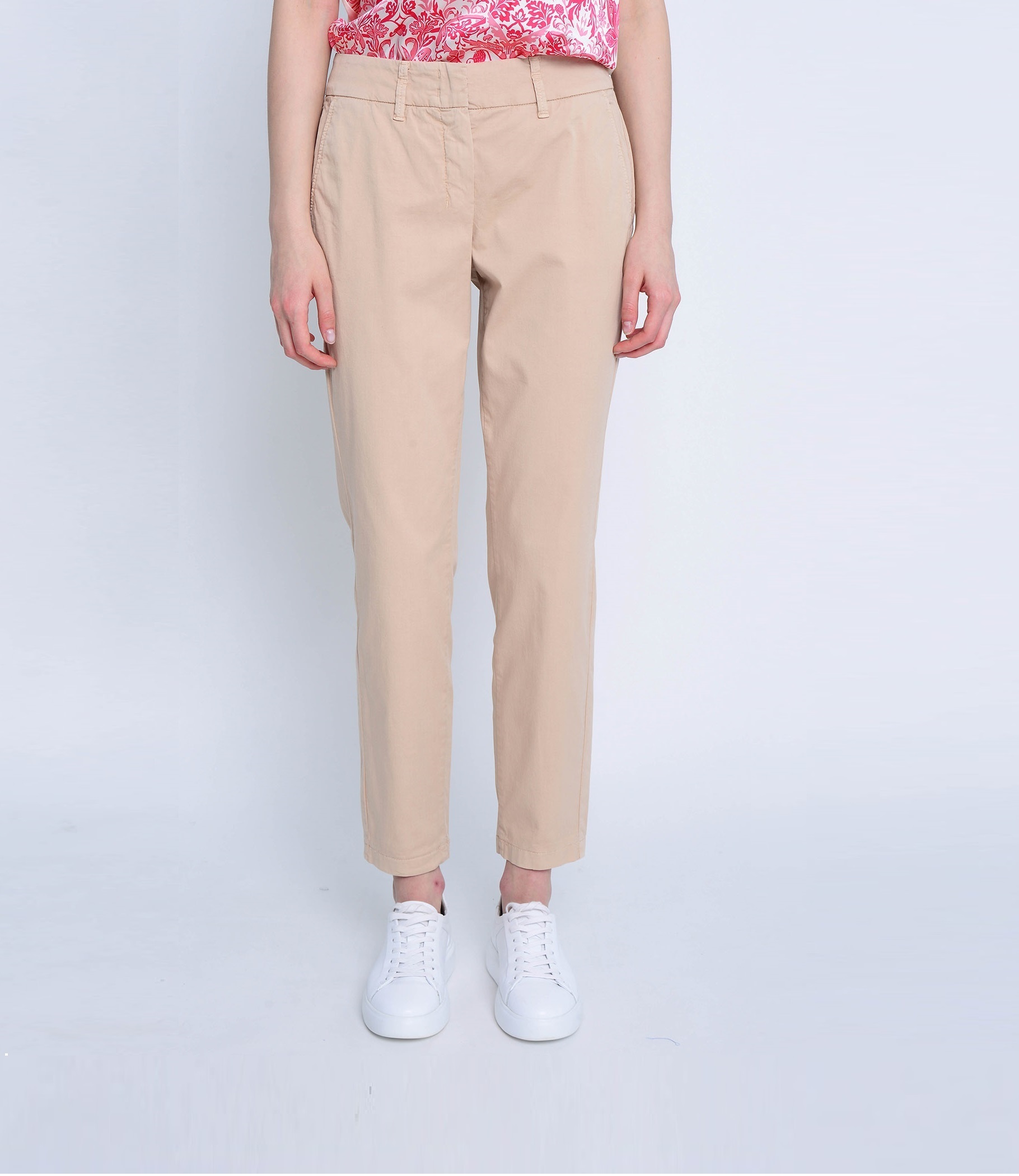 Женские бежевые брюки из хлопка Дениса   270574