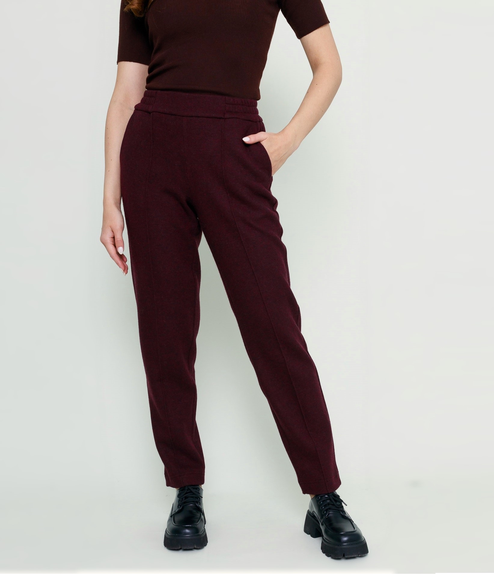 Женские теплые брюки из шерсти Кармела   250416