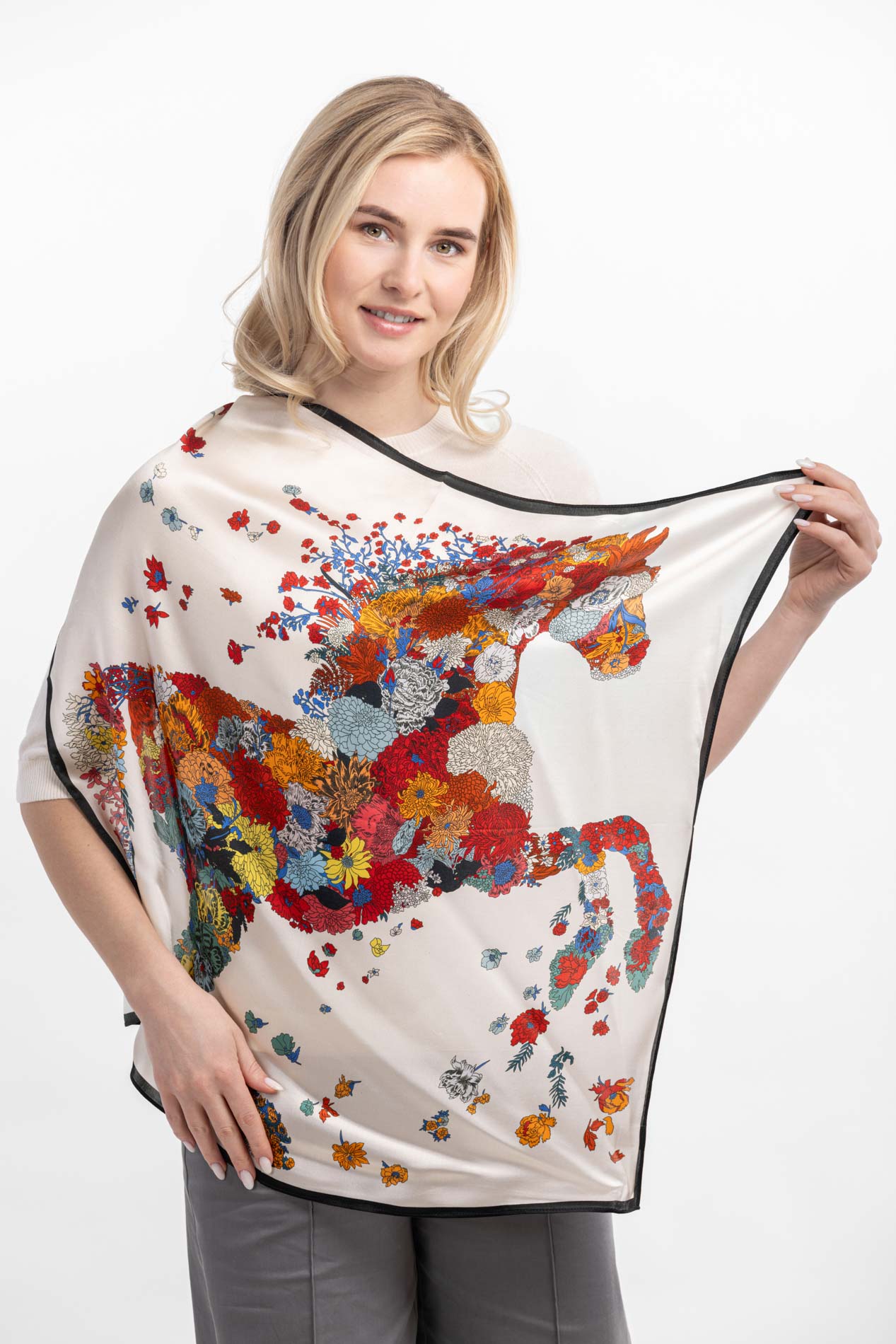 Шелковый платок с принтом   290675