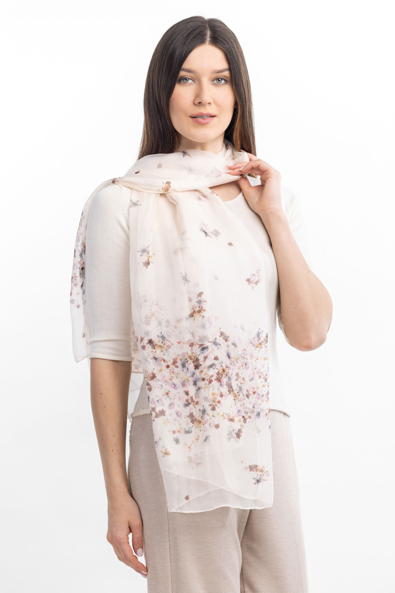 Женский шелковый палантин    290863