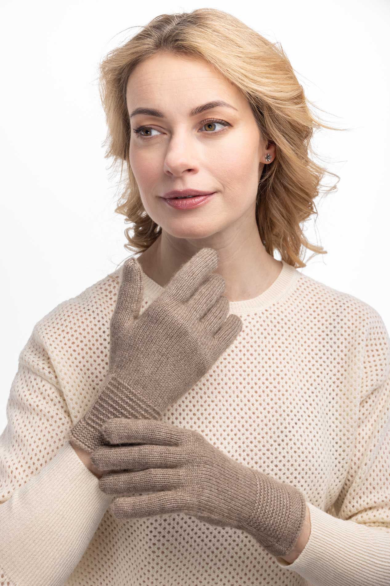 Кашемировые перчатки женские   290224