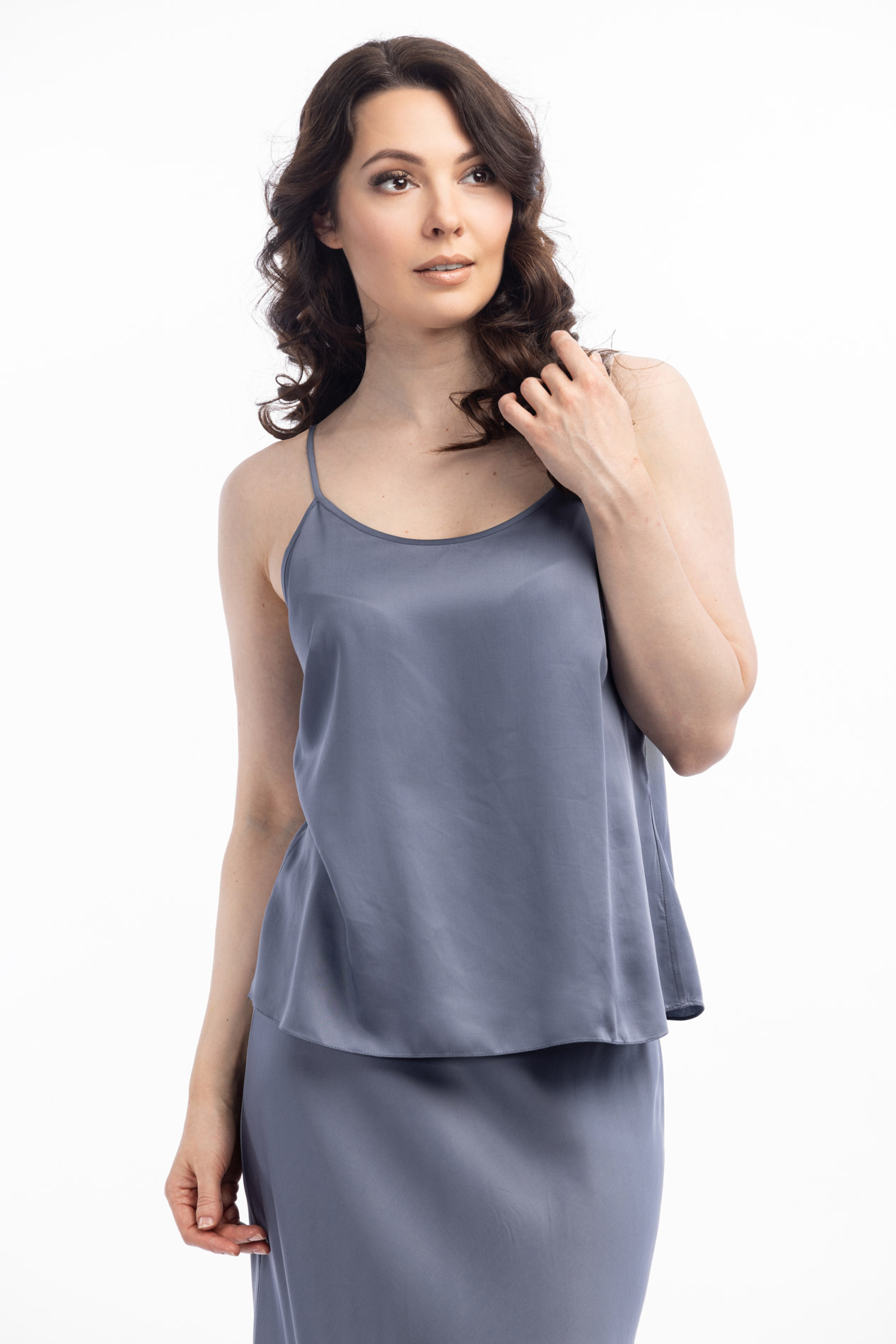 Топ на тонких бретелях из бамбука Ализе   291691