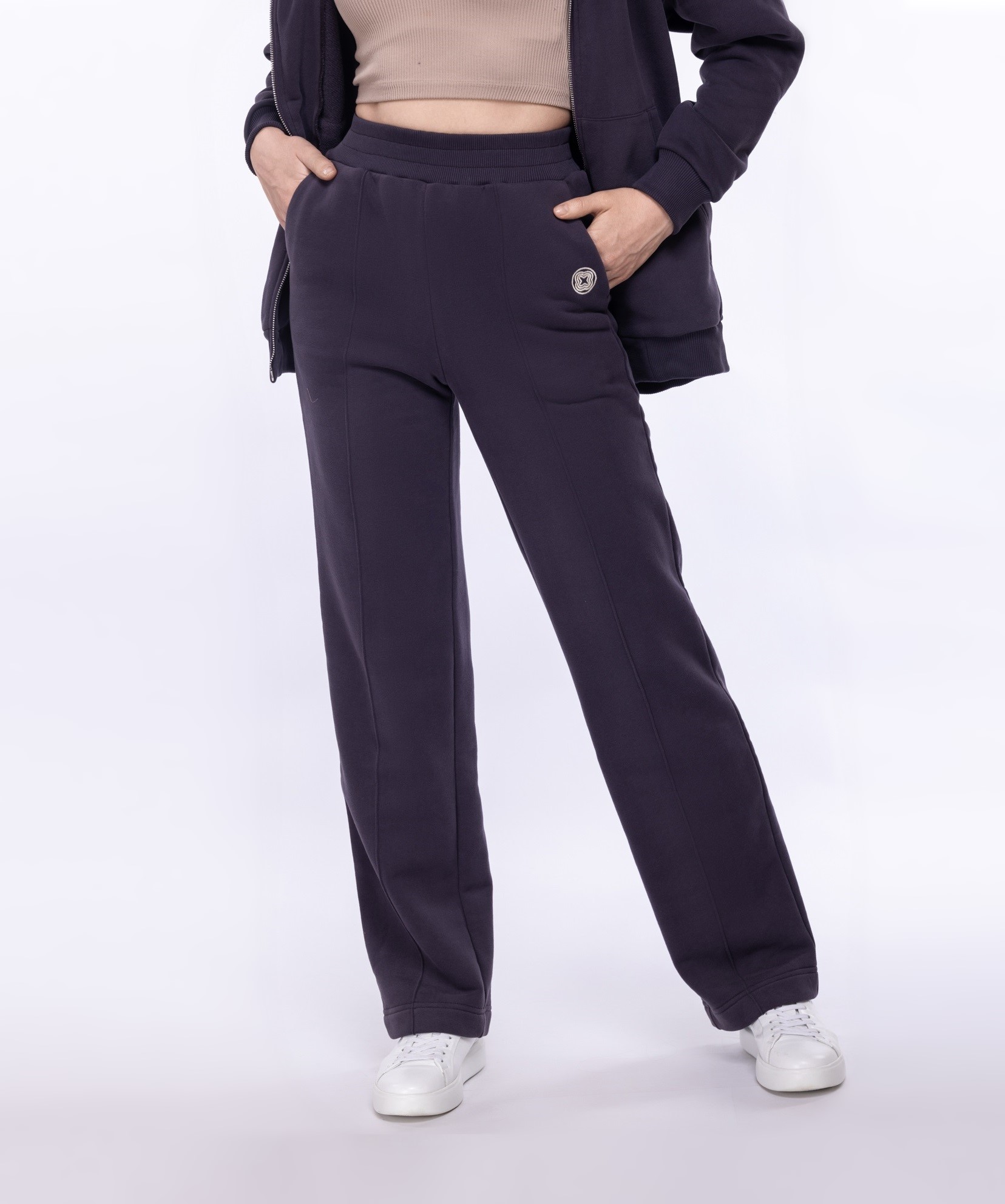 Женские трикотажные брюки из хлопка Кармина   283780