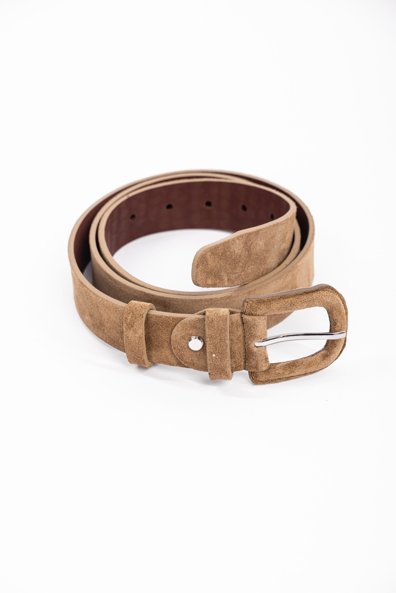 Ремень из натуральной замши с крупной пряжкой   292165