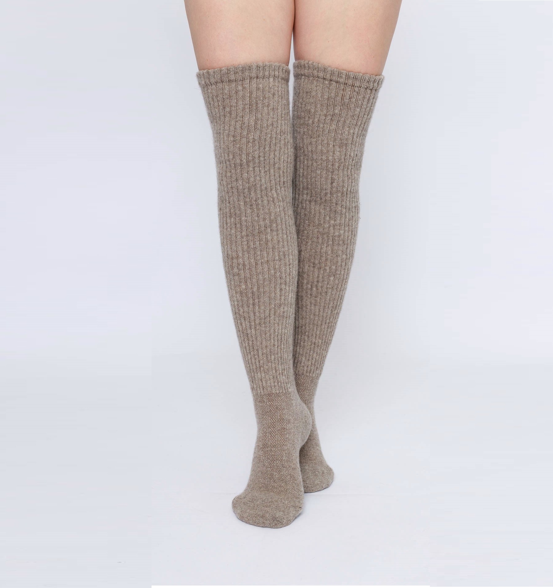 Женские гольфы выше колена из овечьего пуха   246244