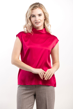 Женская шелковая блузка без рукавов Дилайла  фото 287606