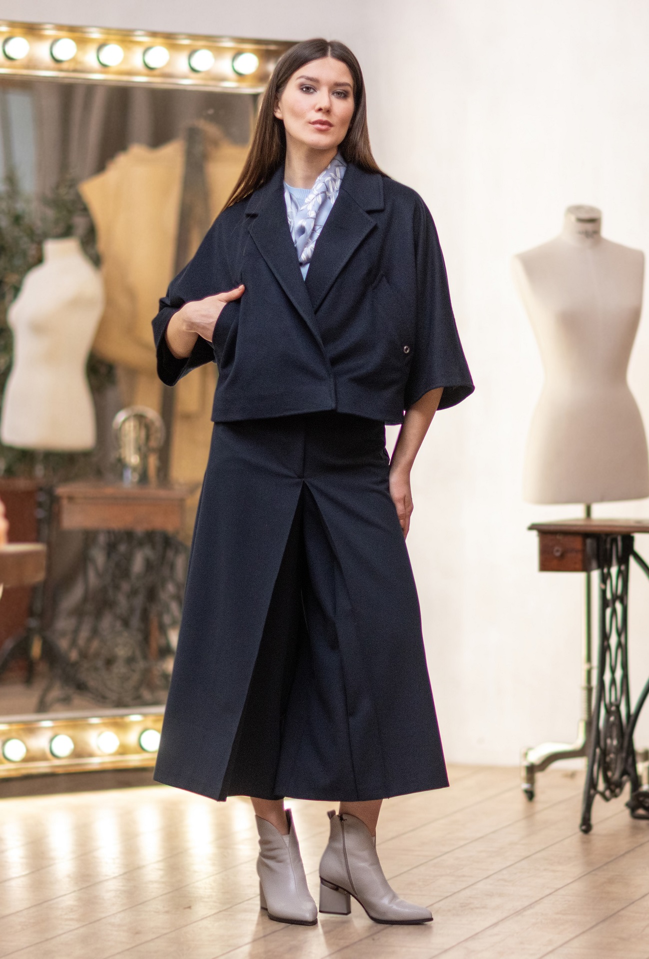 Короткое пальто-жакет из кашемира Марсия   291052