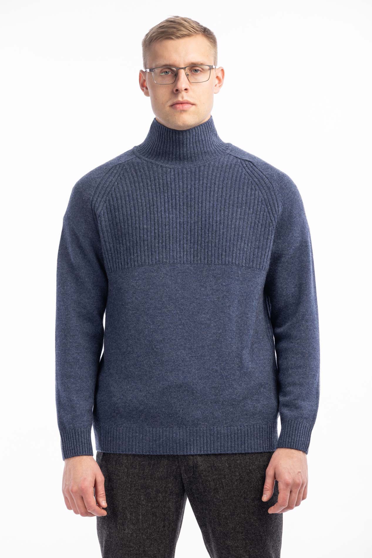 Мужской свитер из мериноса и кашемира Сильвер мужской  289972