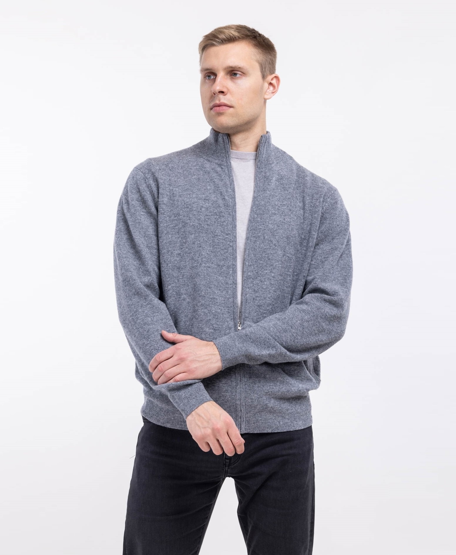 Мужской кардиган из овечьей шерсти на молнии Смит мужской  284400