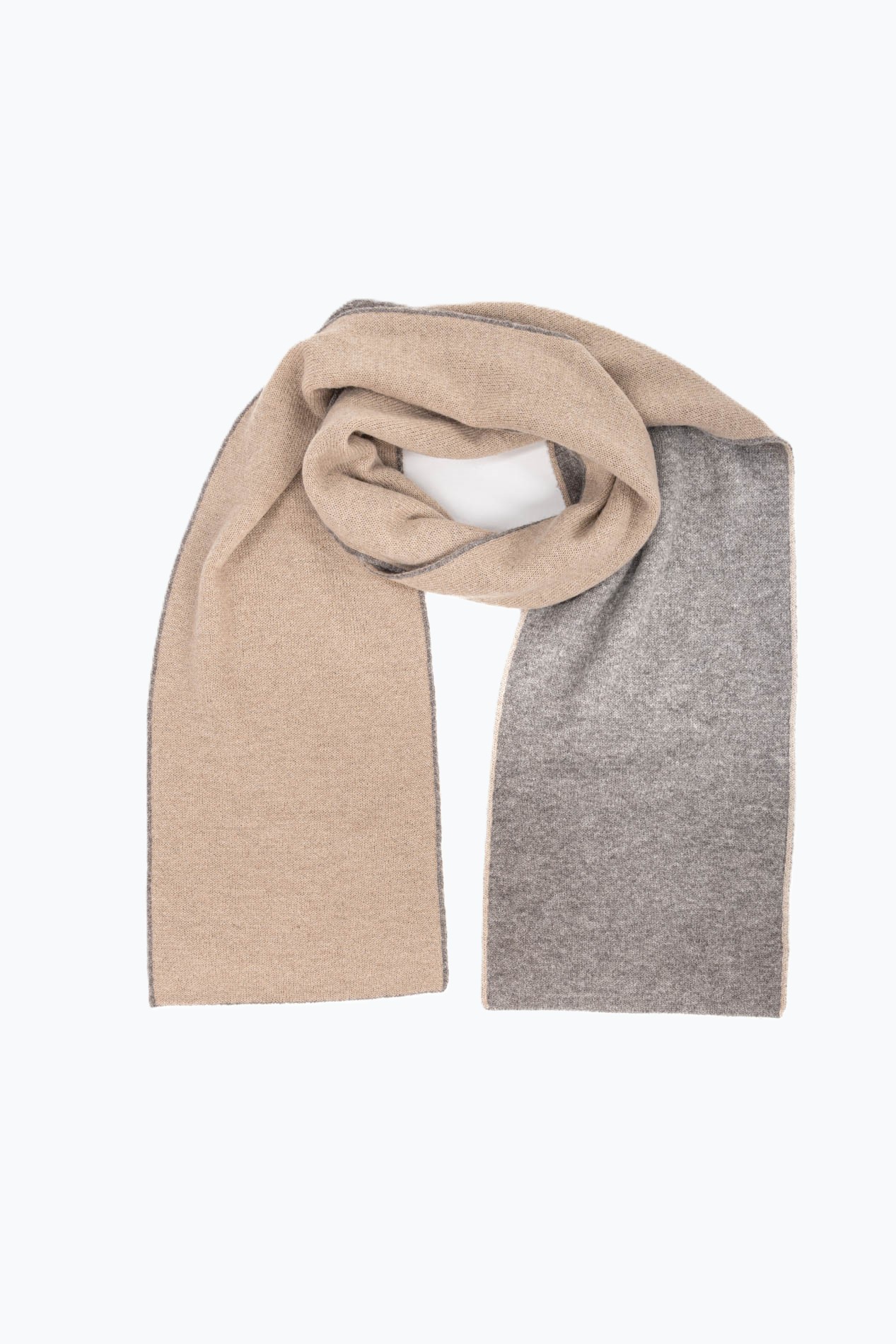 Двусторонний шарф из пуха яка и верблюжьего пуха   289437