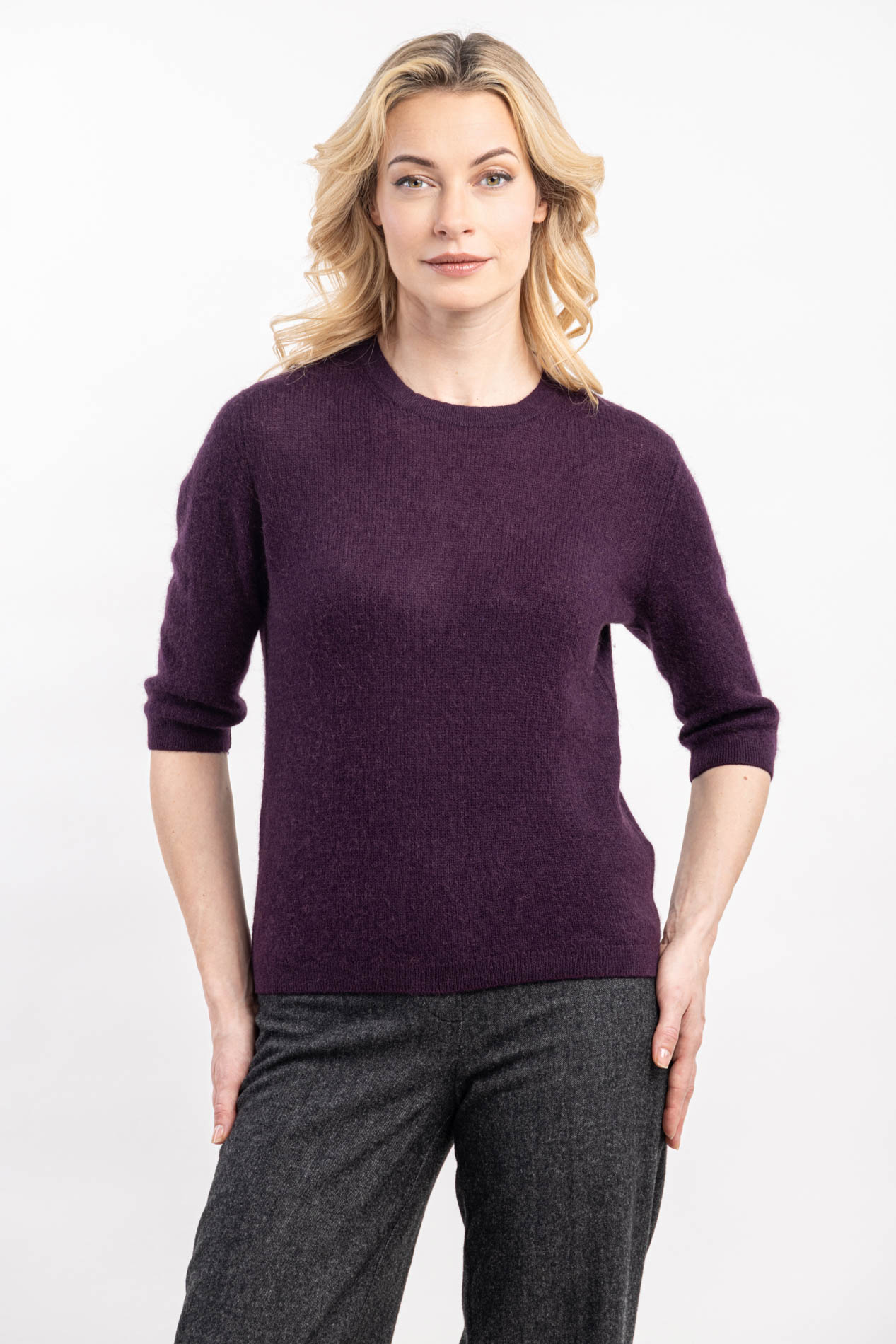 Джемпер из верблюжьей шерсти с коротким рукавом Глэдис  фото 288327 Джемпер из верблюжьей шерсти с коротким рукавом Глэдис   288327