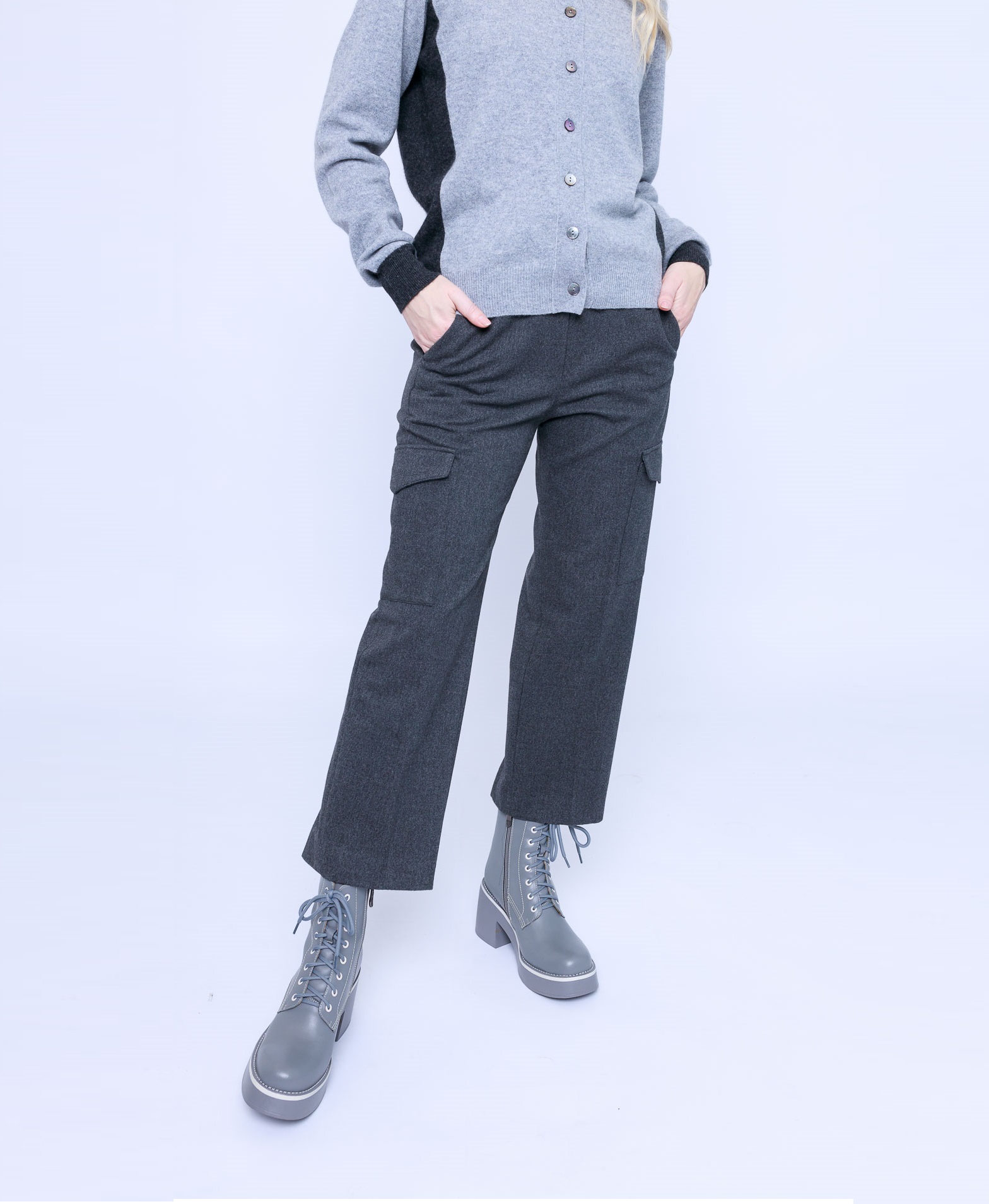 Укороченные брюки с карманами карго Берта   231929