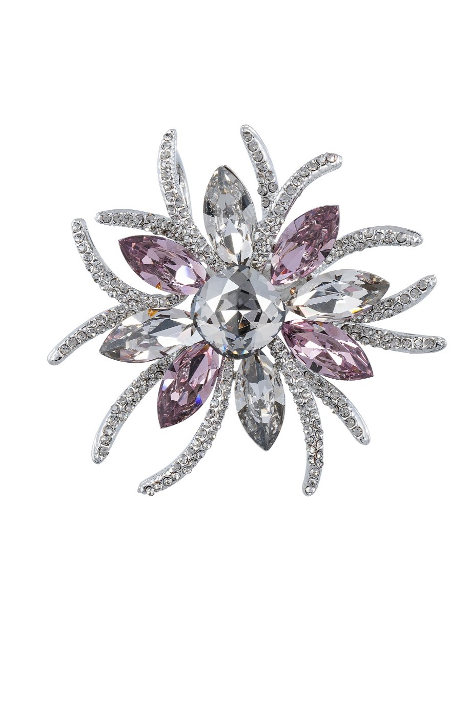 Брошь горный хрусталь   290997