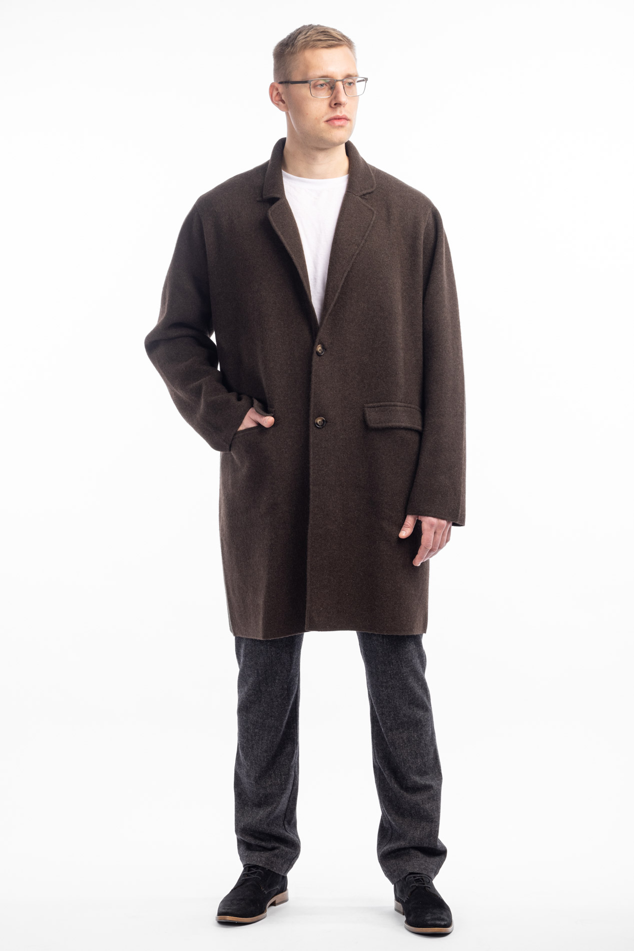 Мужской кардиган-пальто из пуха яка Джонсон мужское  283531