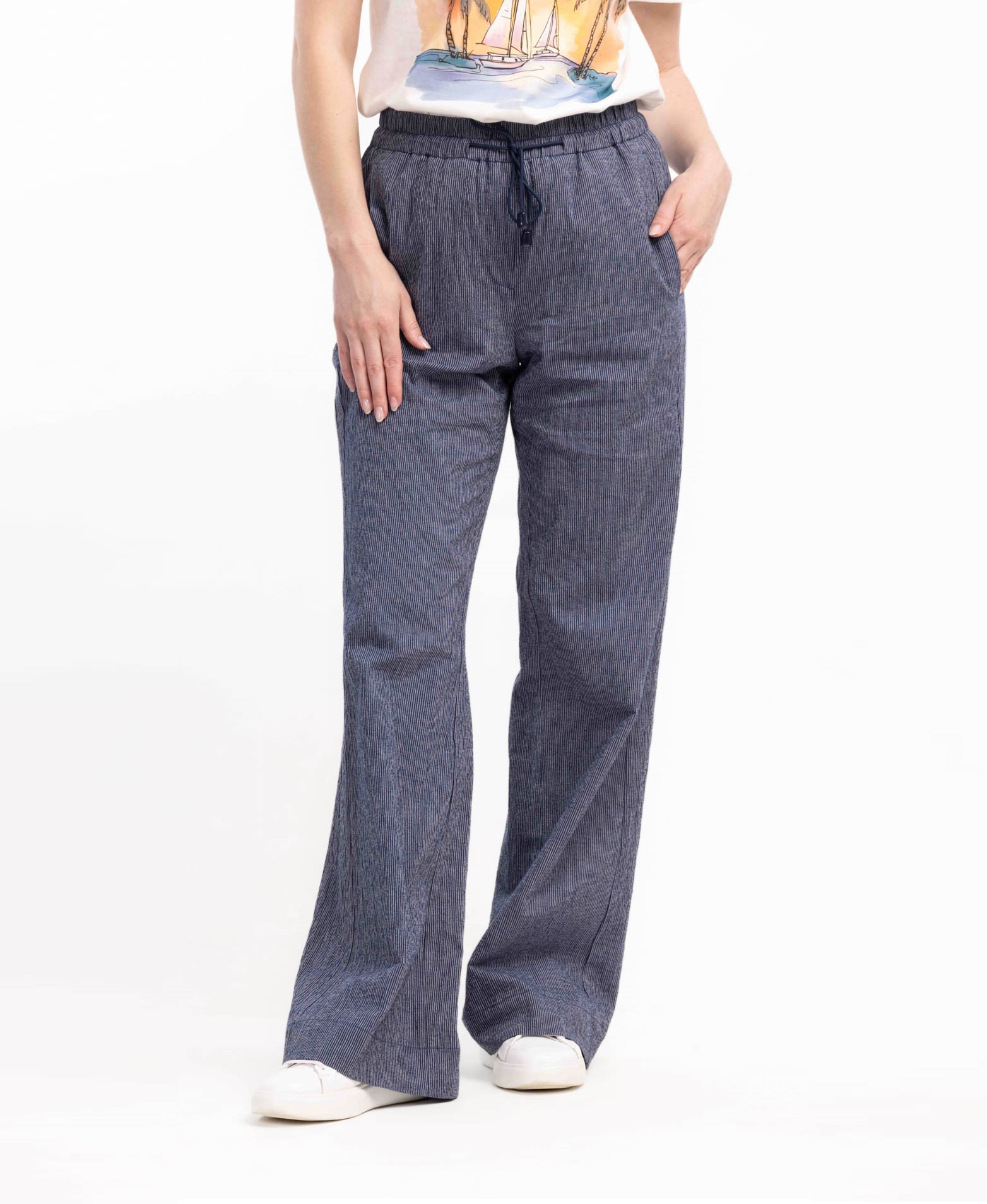 Женские широкие брюки изо льна Селия   286889