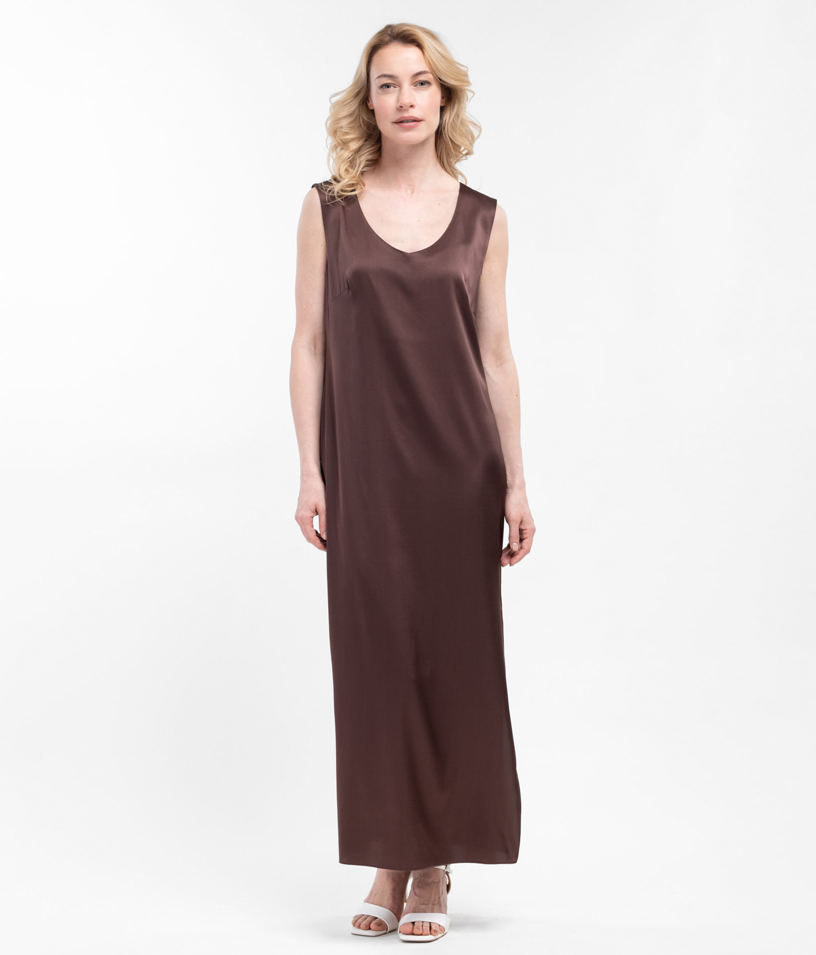 Женское длинное шелковое платье Диона   285897