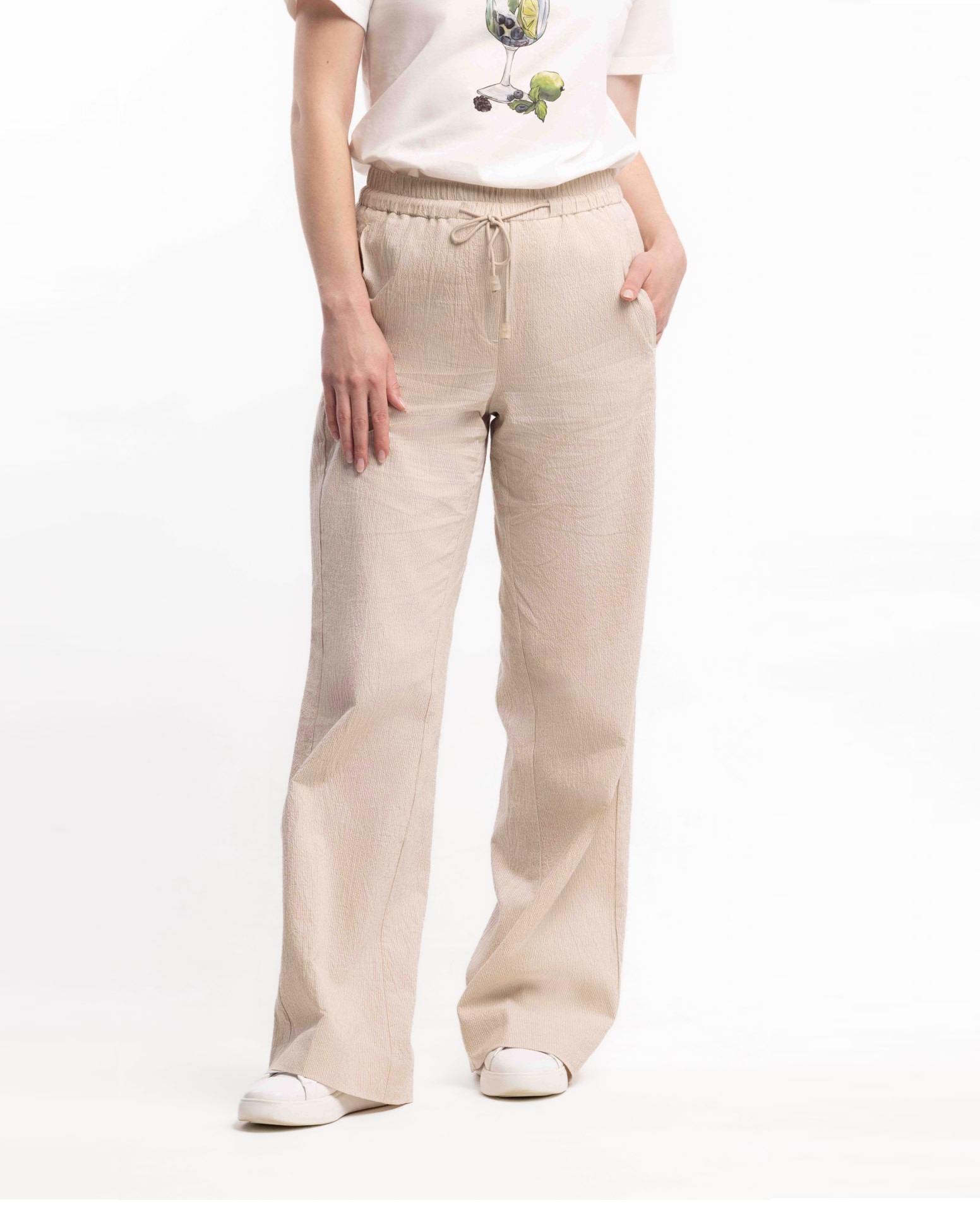 Женские брюки изо льна на эластичном поясе Лючия   286890