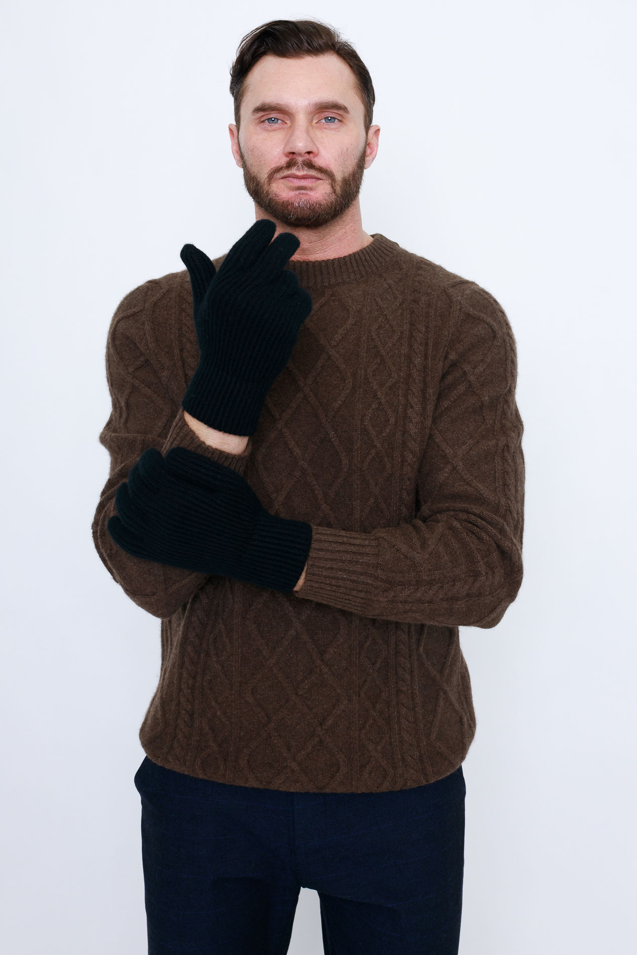 Мужские перчатки из пуха яка   253224