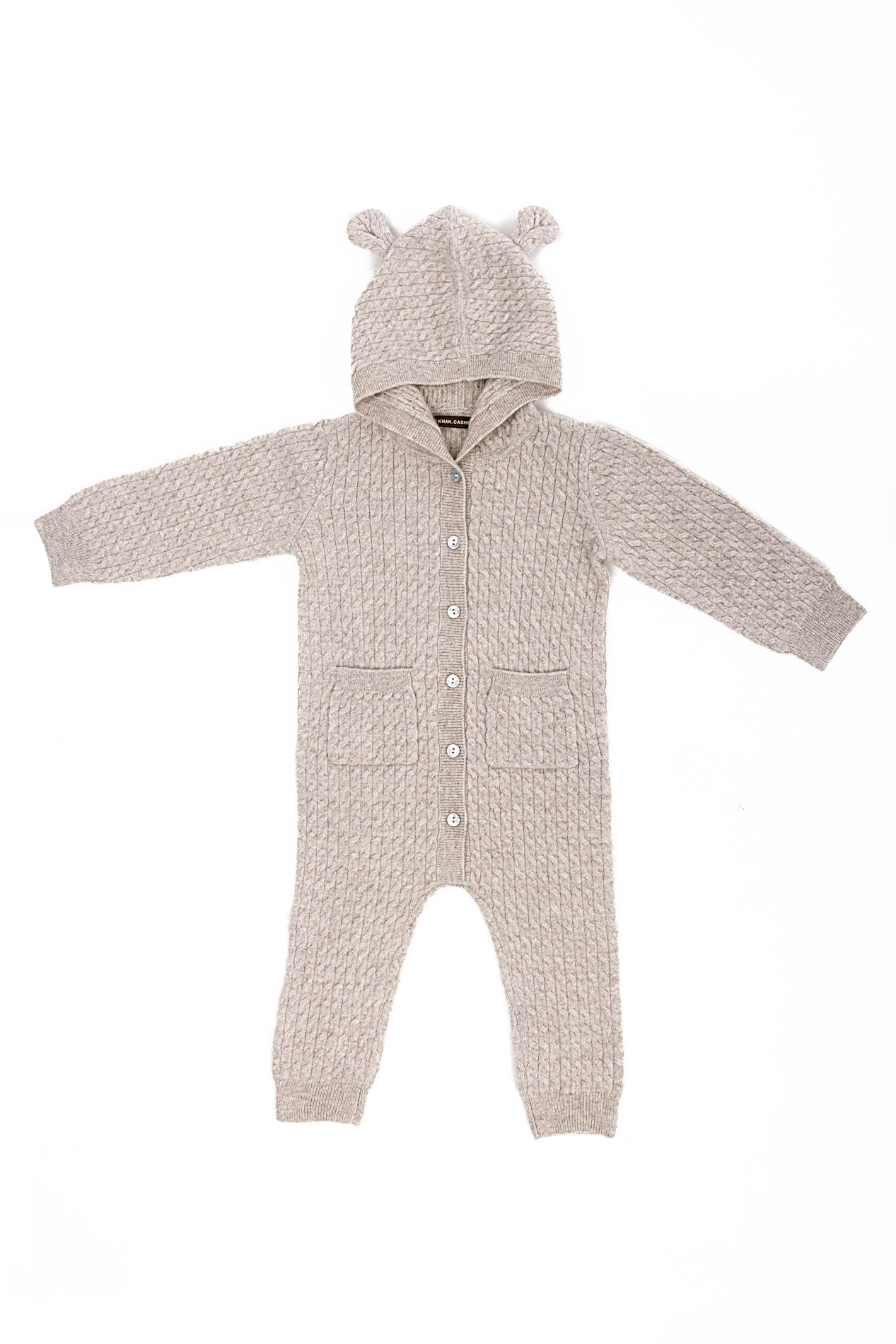 Детский кашемировый комбинезон с капюшоном  291011