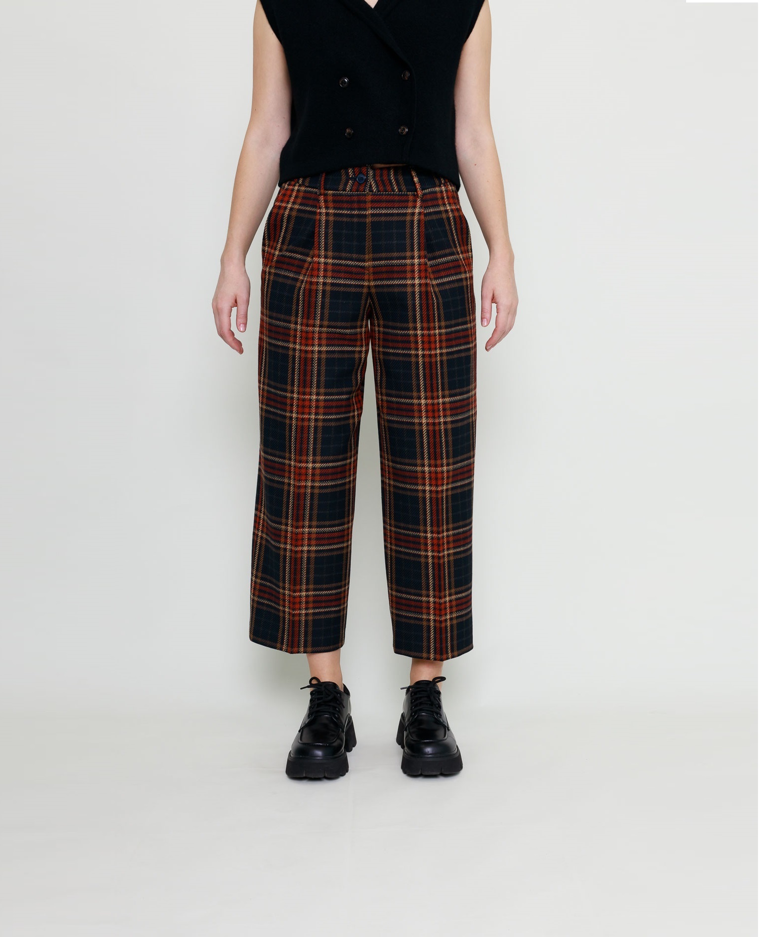 Женские широкие брюки в клетку Илма   280740