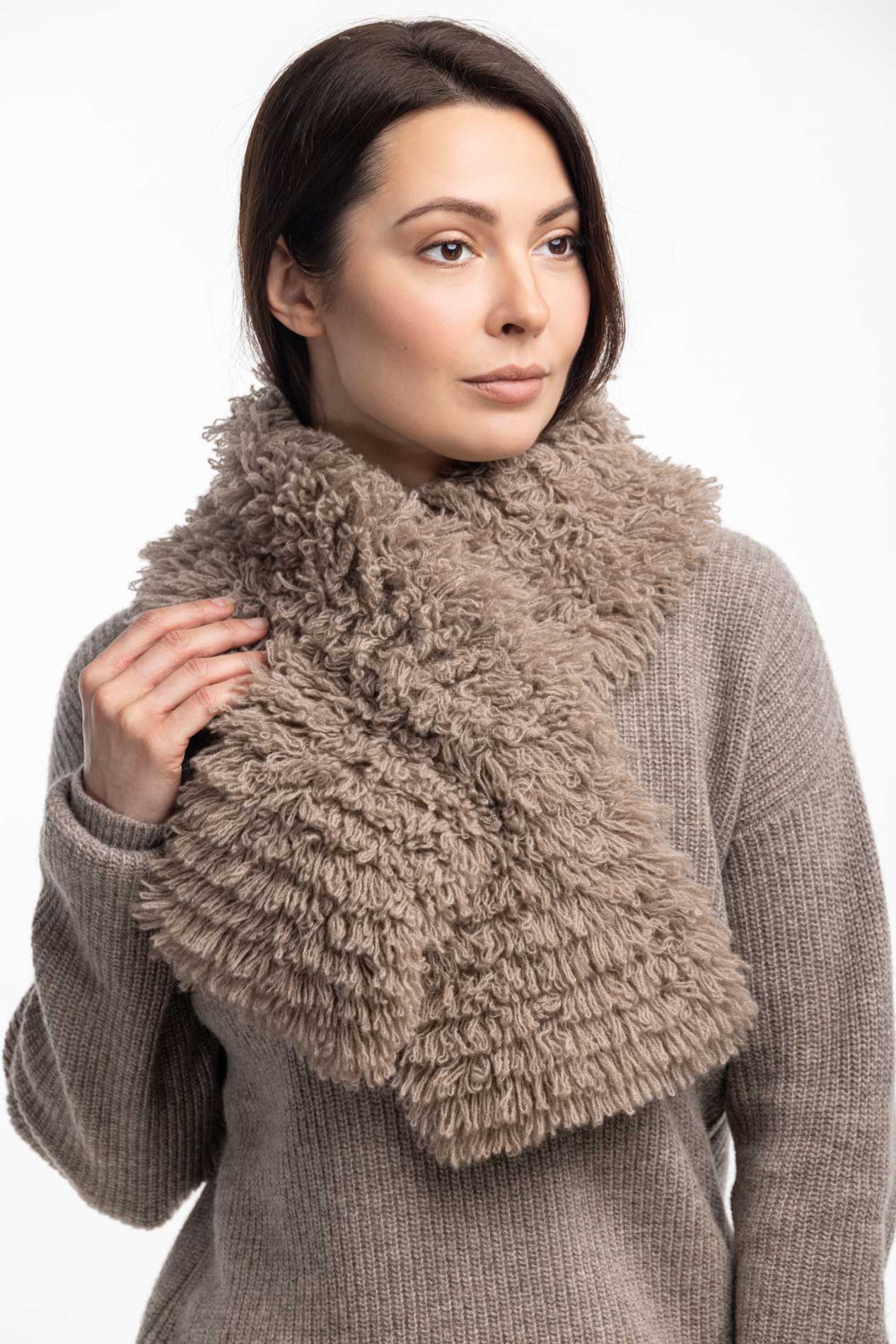 Пушистый шарф из кашемира   289432