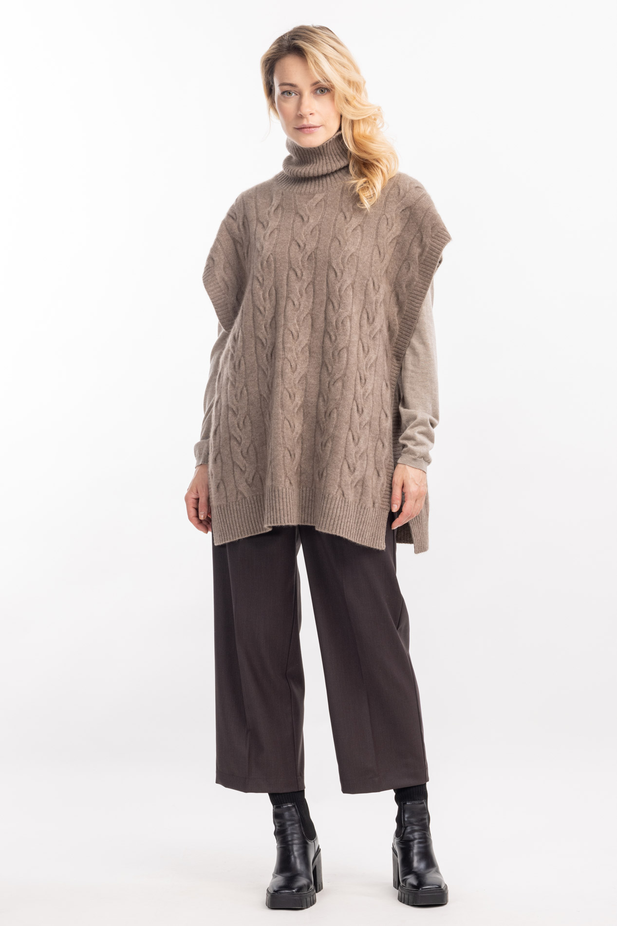 Женский удлиненный жилет из кашемира Лиссель   287717