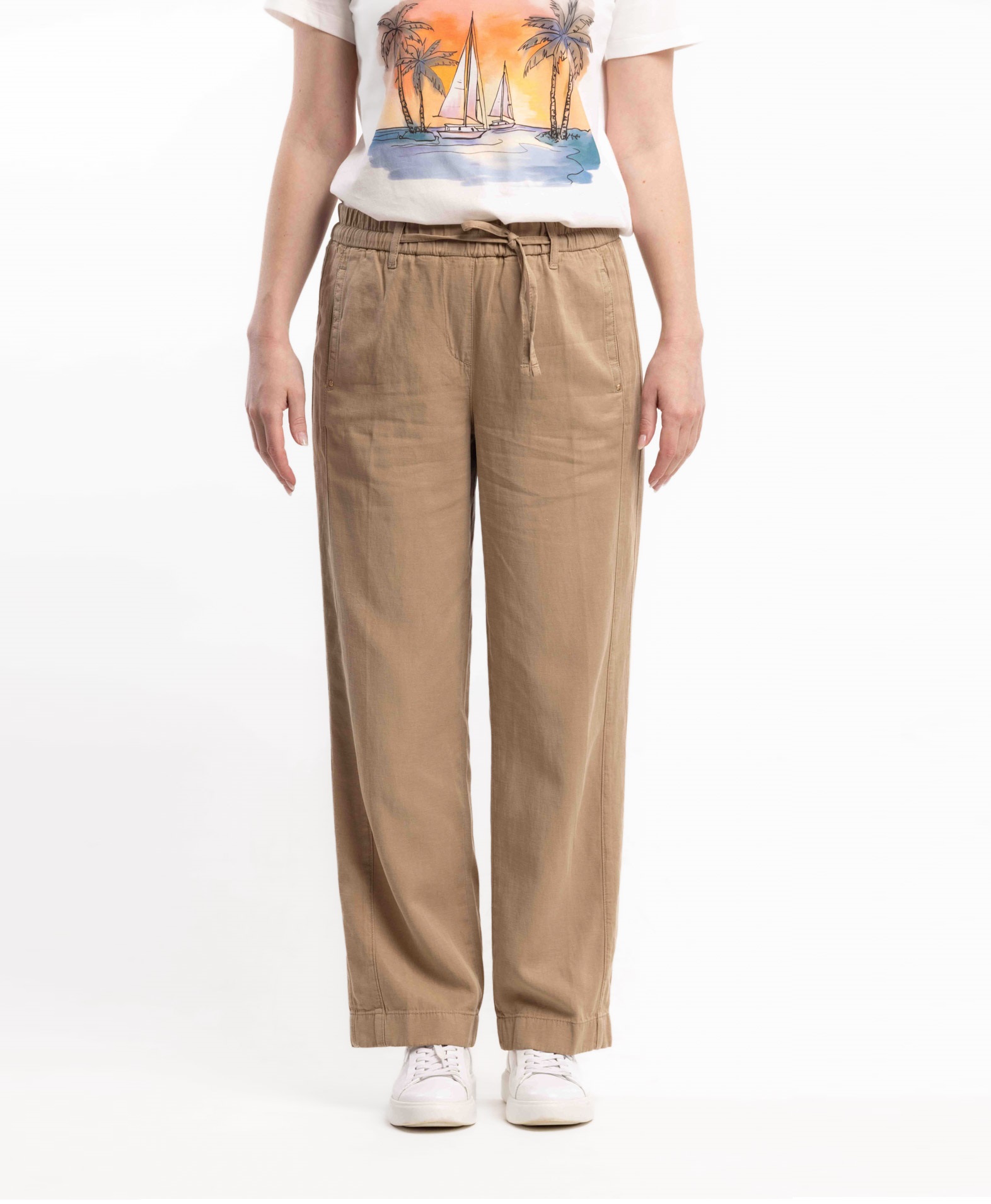 Женские летние брюки из смесового льна Дженни   286878