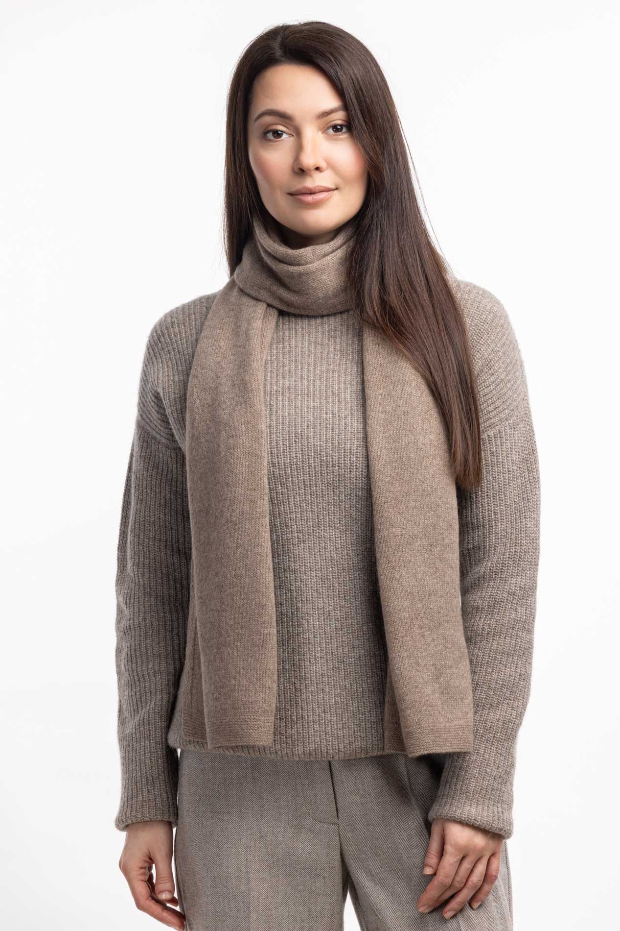 Шарф из кашемира однотонный   290135