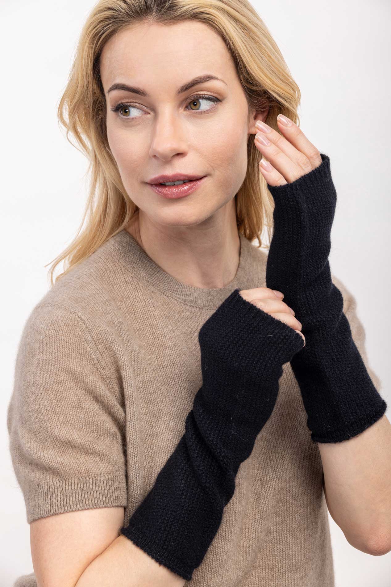 Митенки из кашемира удлиненные   289306