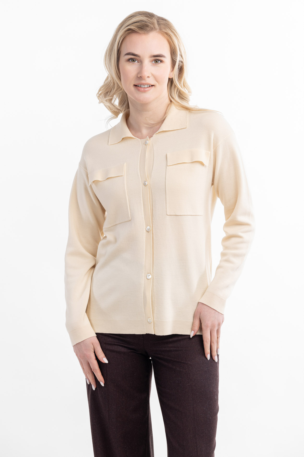 Женский кардиган из шерсти мериноса Ариста   290963