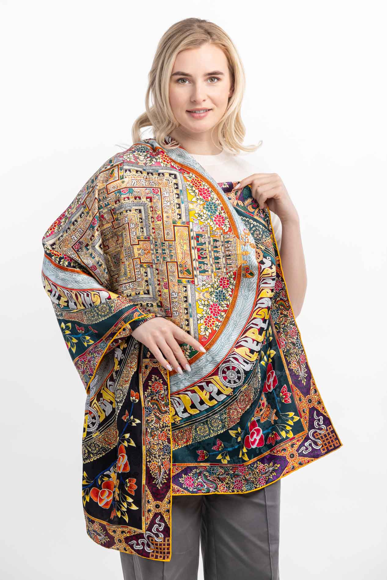 Платок из шелка двусторонний   290749