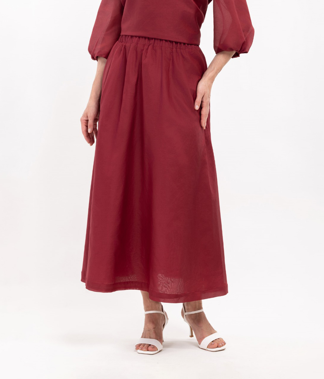 Женская длинная юбка из шелка и хлопка Руби   287107