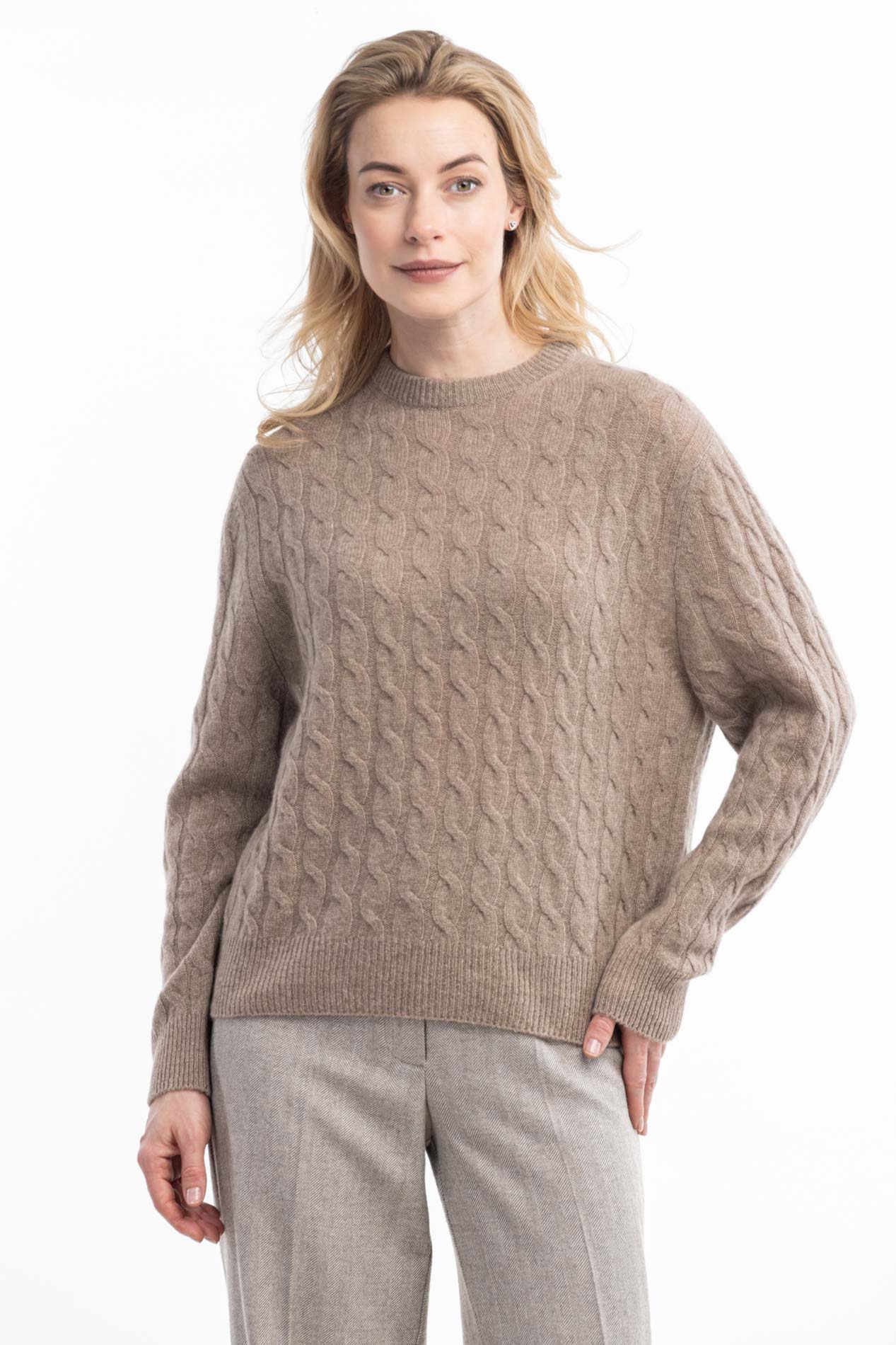 Кашемировый джемпер с косами Горди   289663