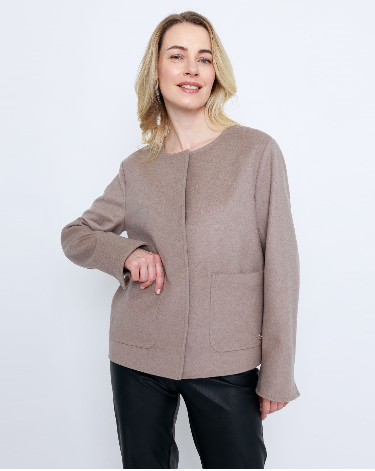 Женская куртка-жакет из шерсти и кашемира Натали   256439