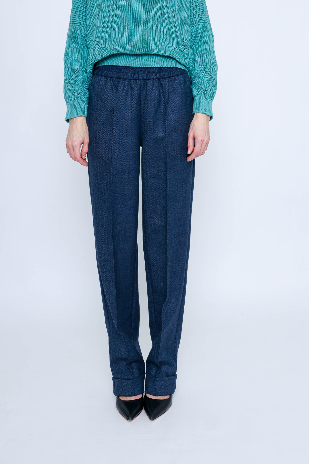 Женские брюки из шерсти мериноса Гвенаэль   249696