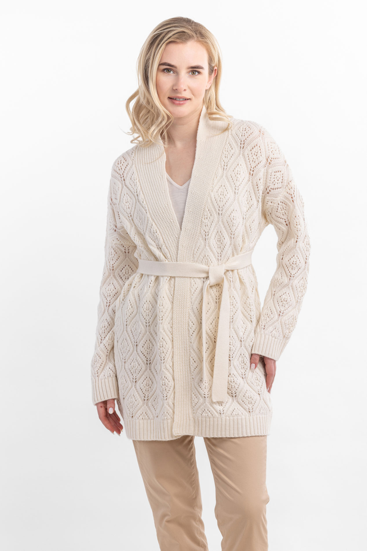 Вязаный кардиган из мериноса и кашемира Белла   290990