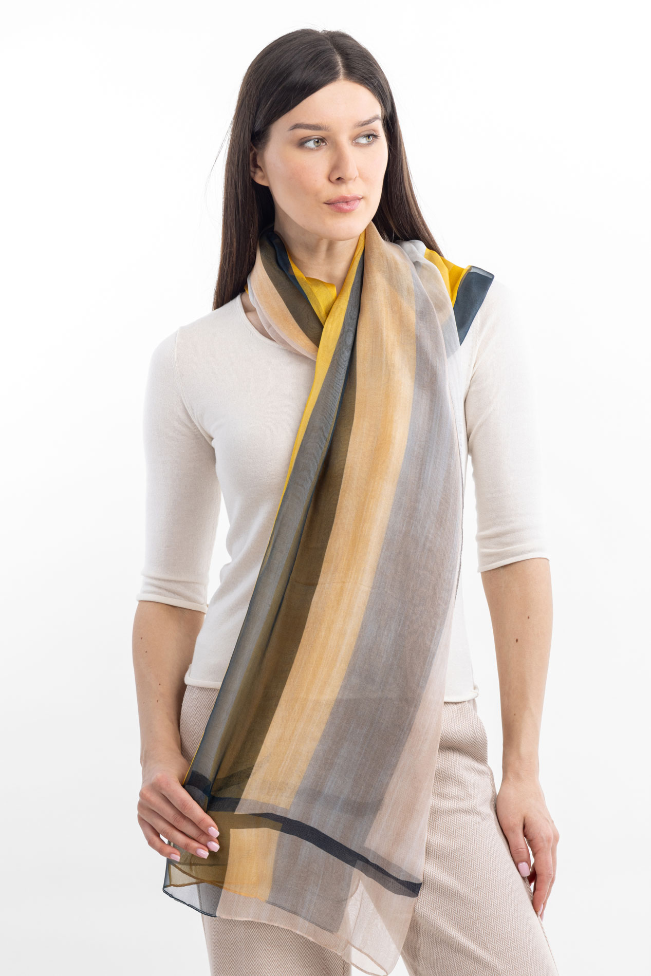 Легкий палантин из шелка    290865