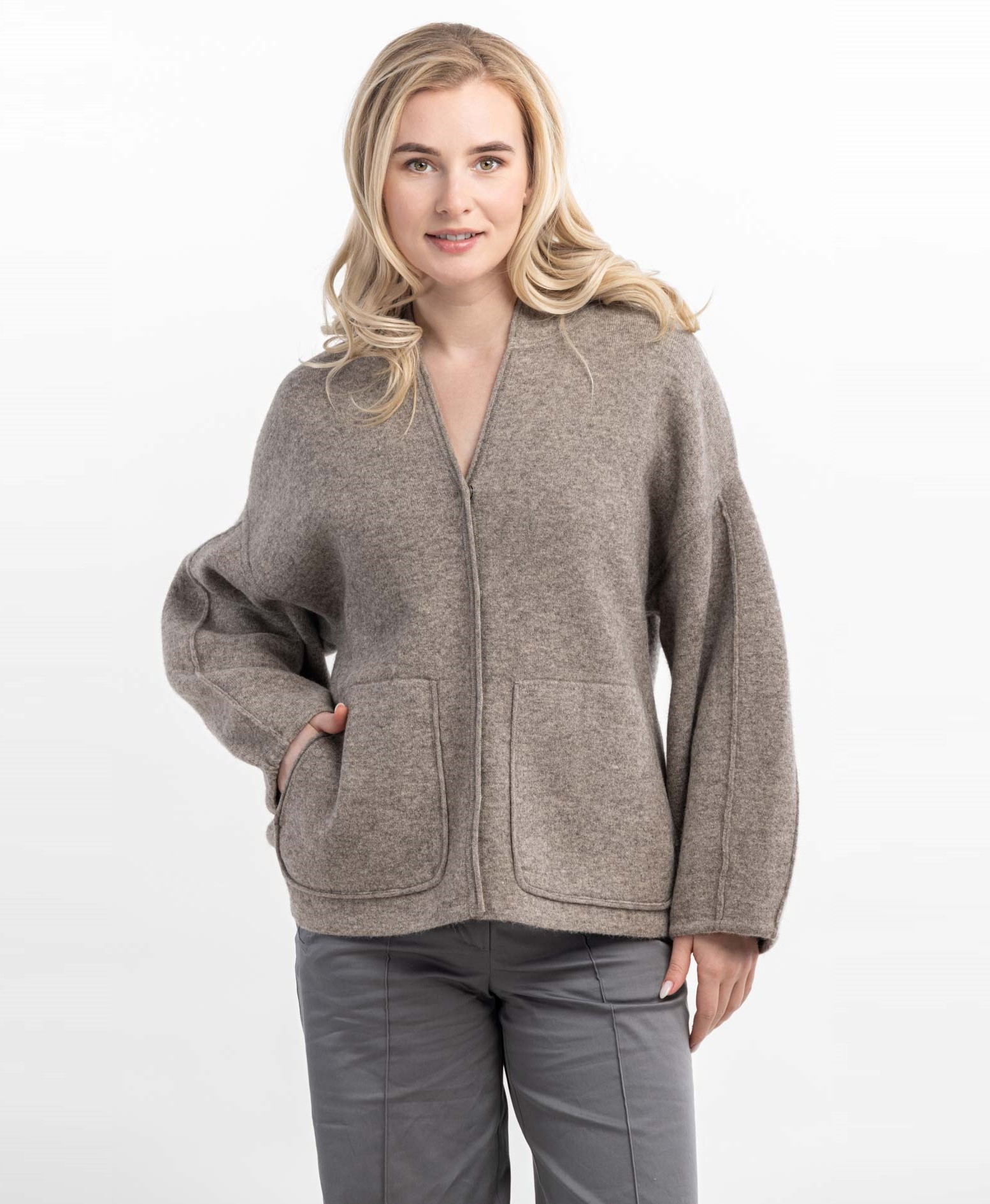 Женский кардиган из шерсти яка Лира   291145