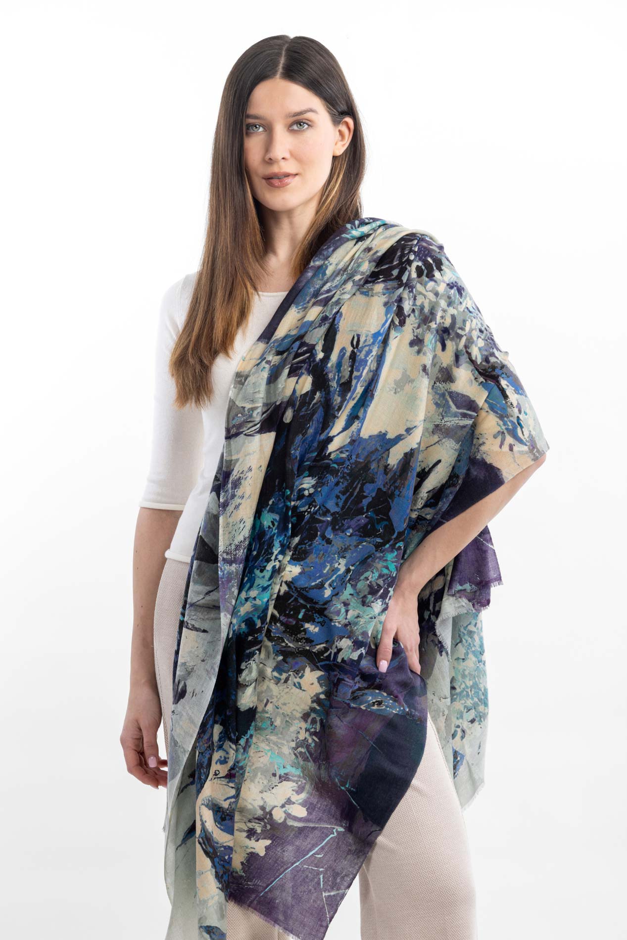 Палантин из натурального кашемира   290722