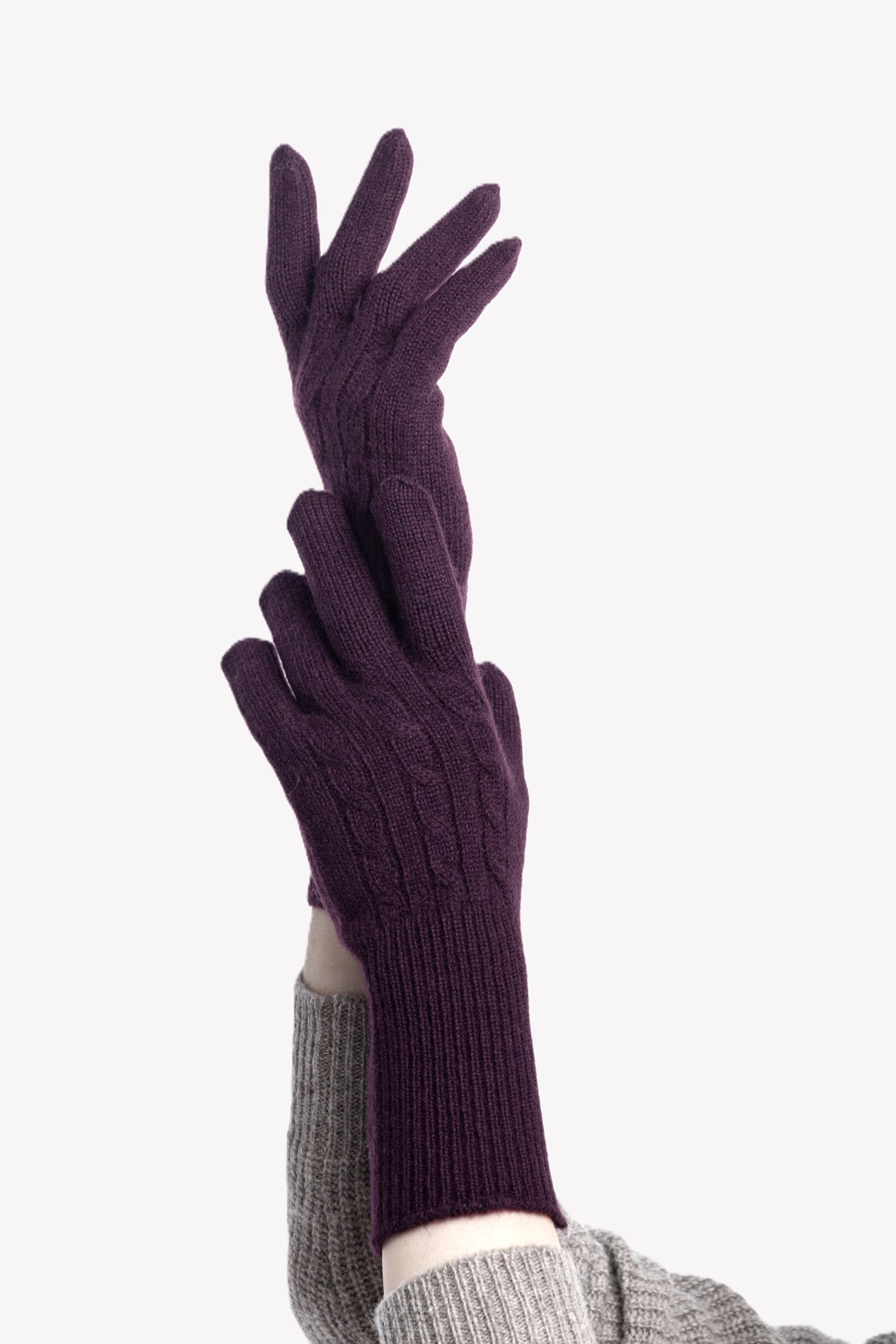 Женские кашемировые перчатки с удлиненной манжетой   249749