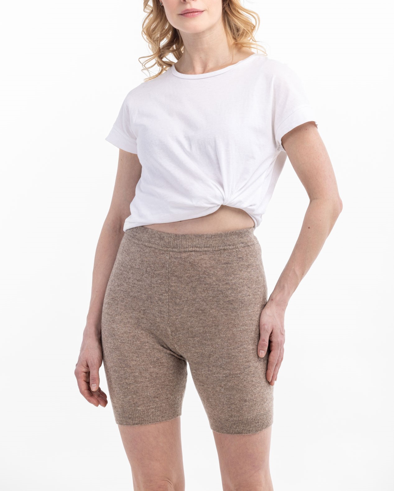 Женские теплые шорты из овечьего пуха   163413