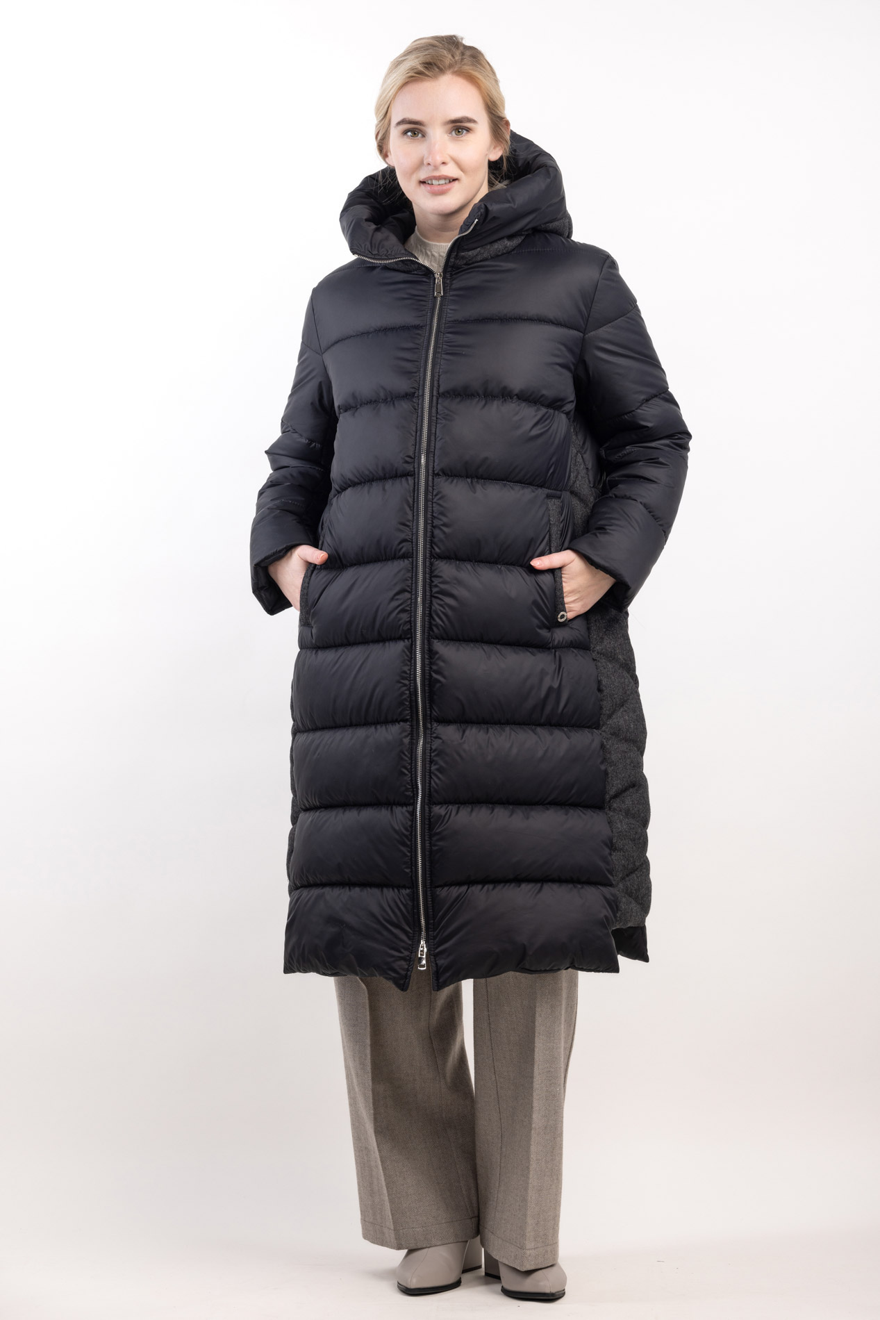 Женское стеганое пальто с наполнителем из верблюжьей шерсти Лоретта   289950