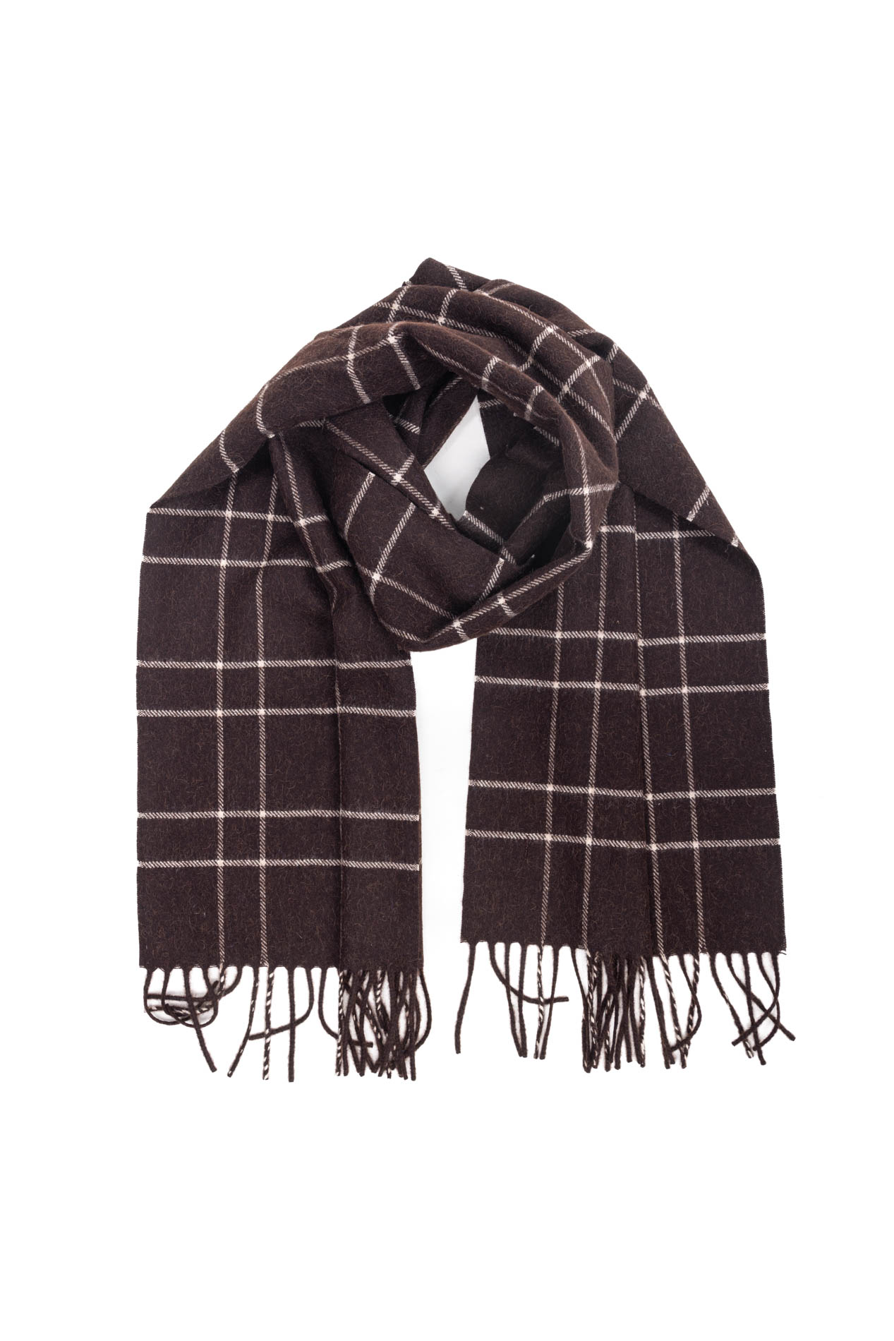 Шарф из верблюжьего пуха с бахромой   179647