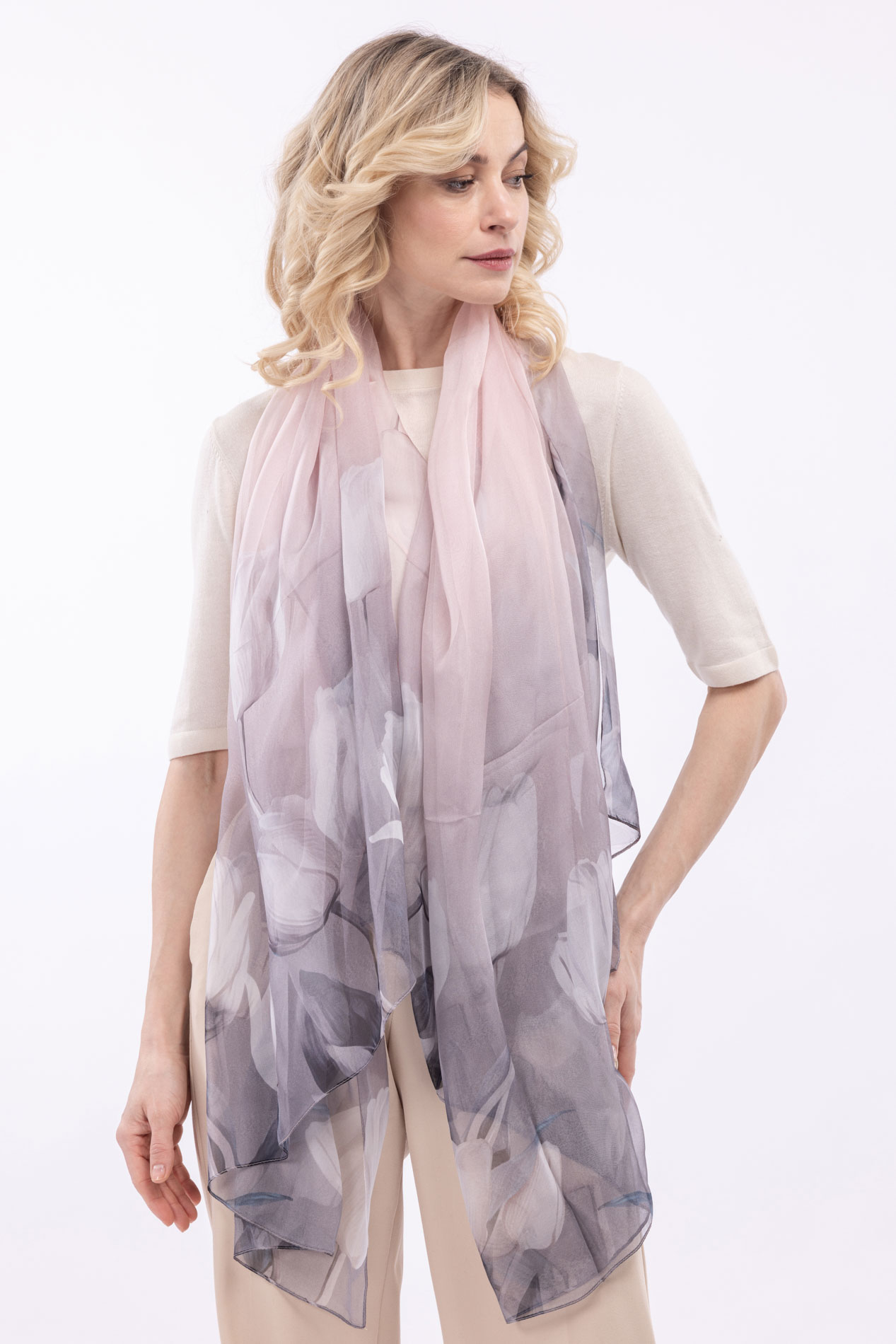 Женский шелковый палантин   283517