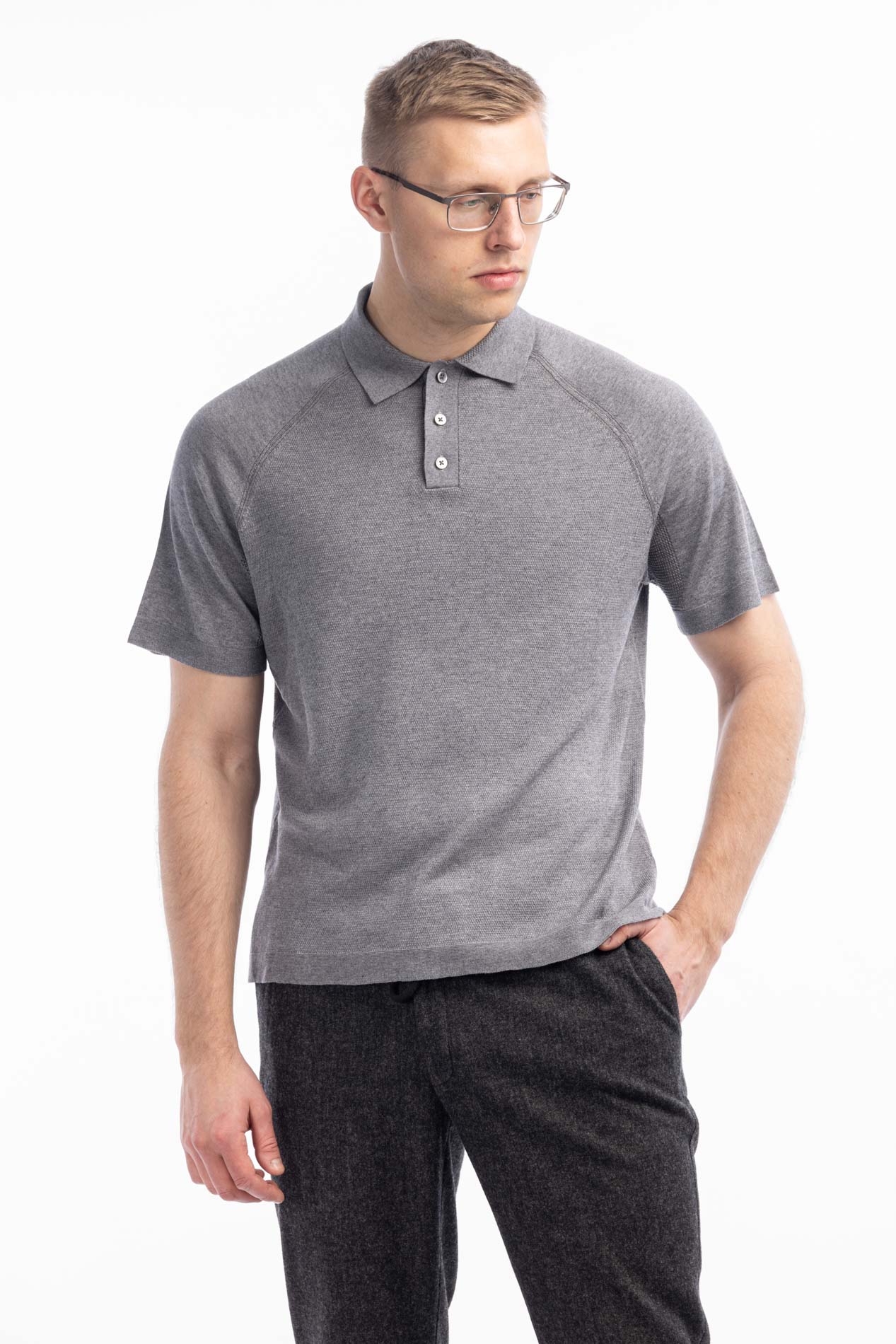 Поло из шелка и кашемира Киллиан мужской  291255