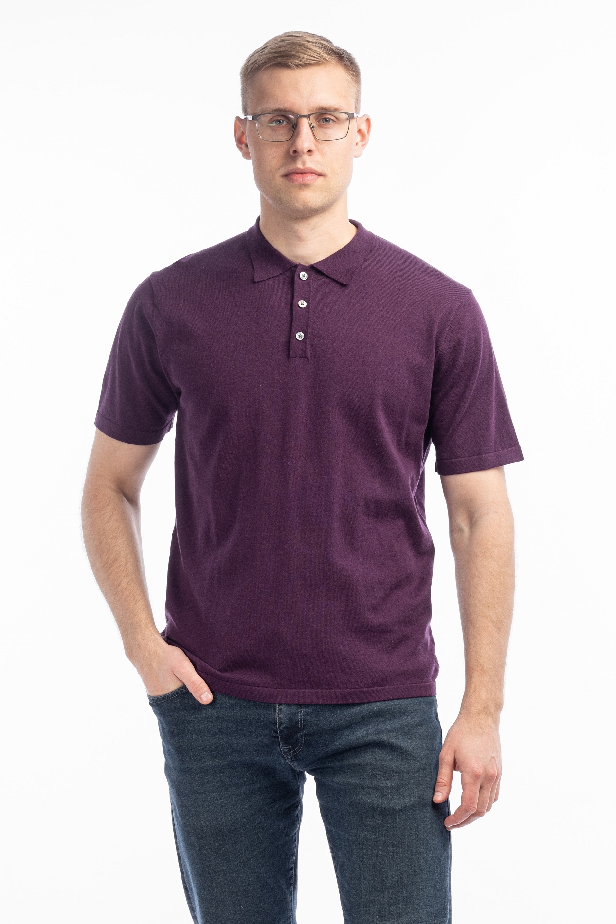 Мужское поло из хлопка и шелка Даниэль мужской  290927